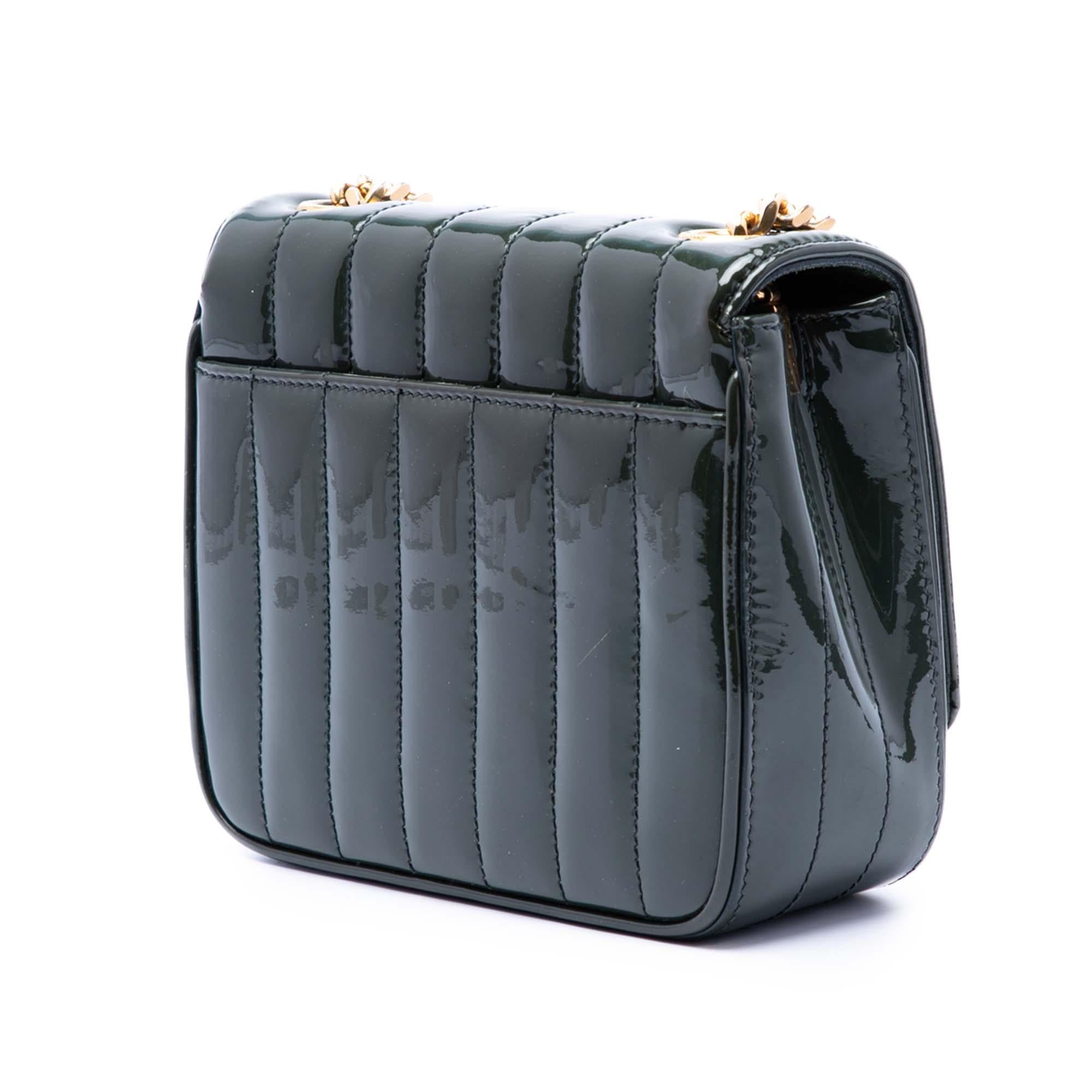 Saint Laurent Small Patent Monogram Vicky Chain Bag
