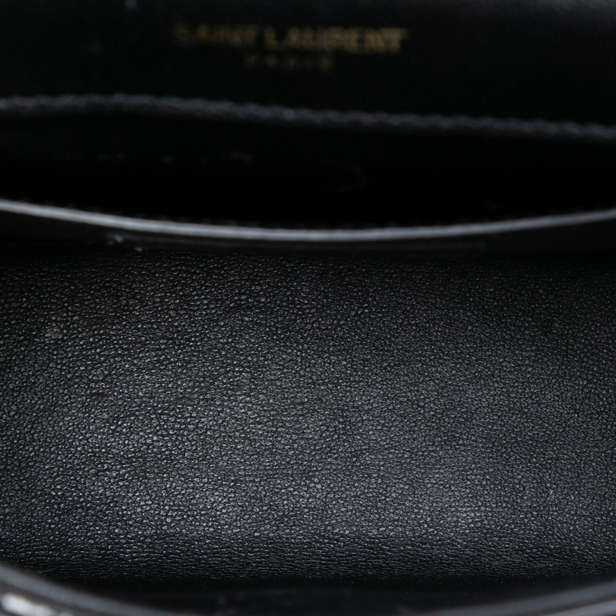 Saint Laurent Small Patent Monogram Vicky Chain Bag