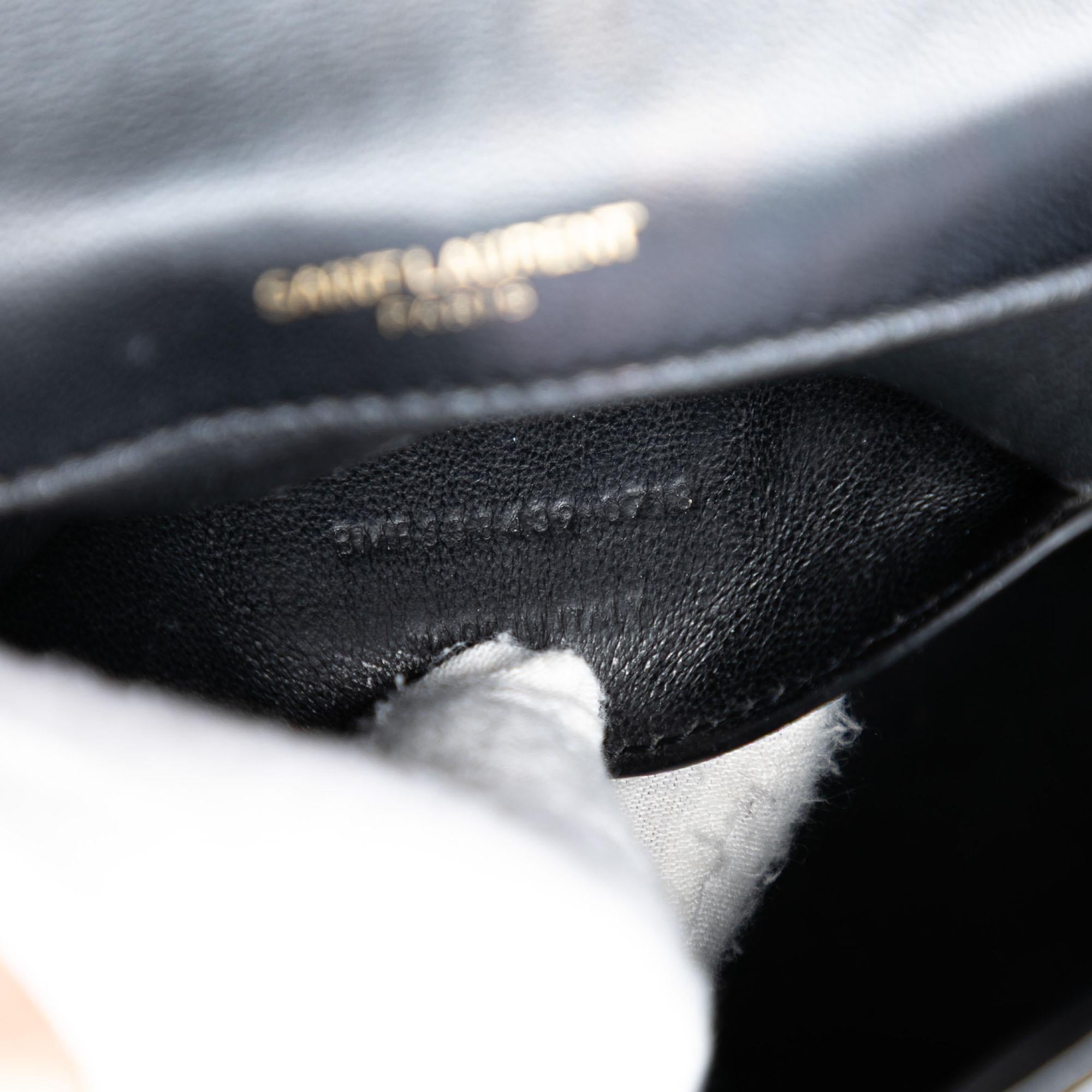 Saint Laurent Small Patent Monogram Vicky Chain Bag