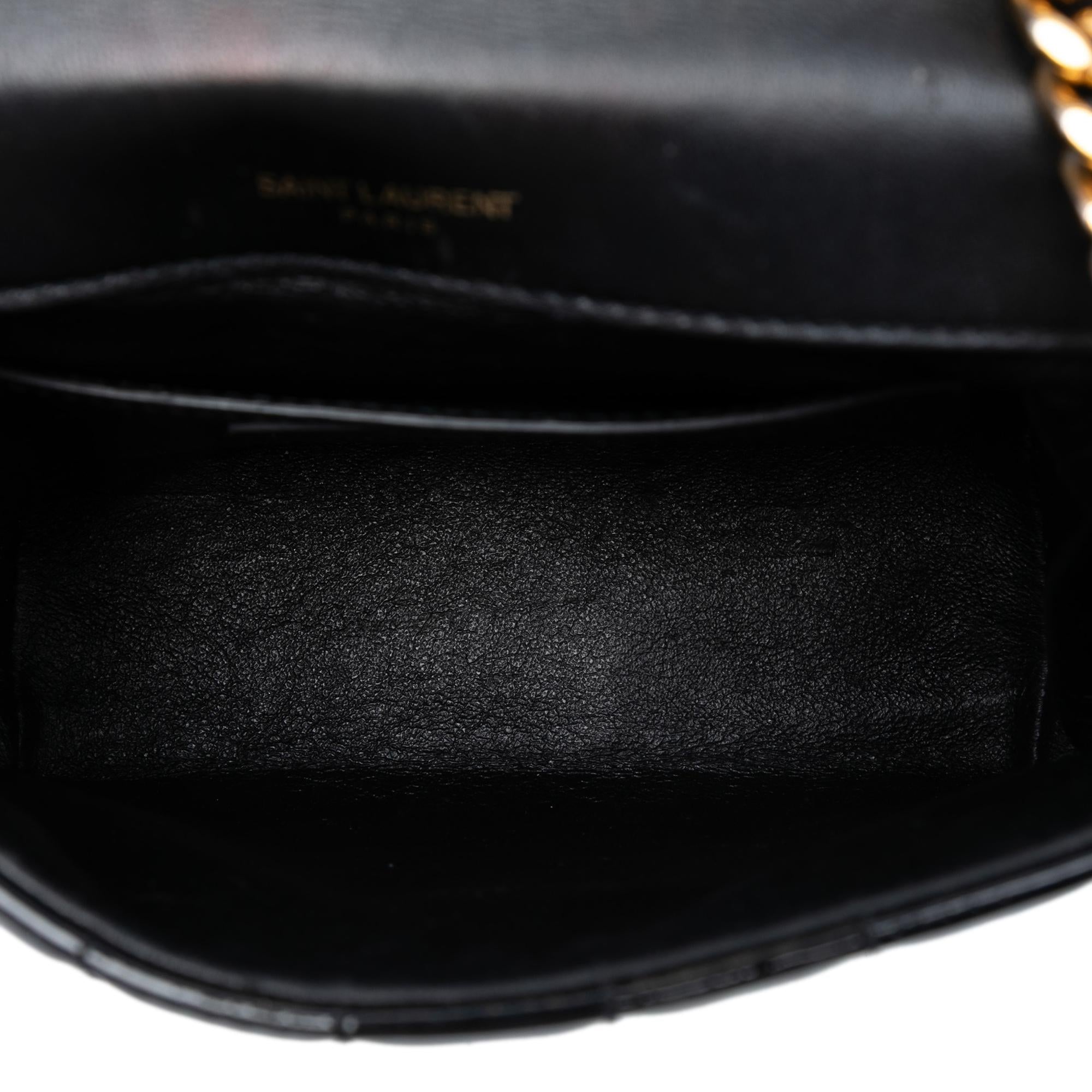 Saint Laurent Small Patent Monogram Vicky Chain Bag