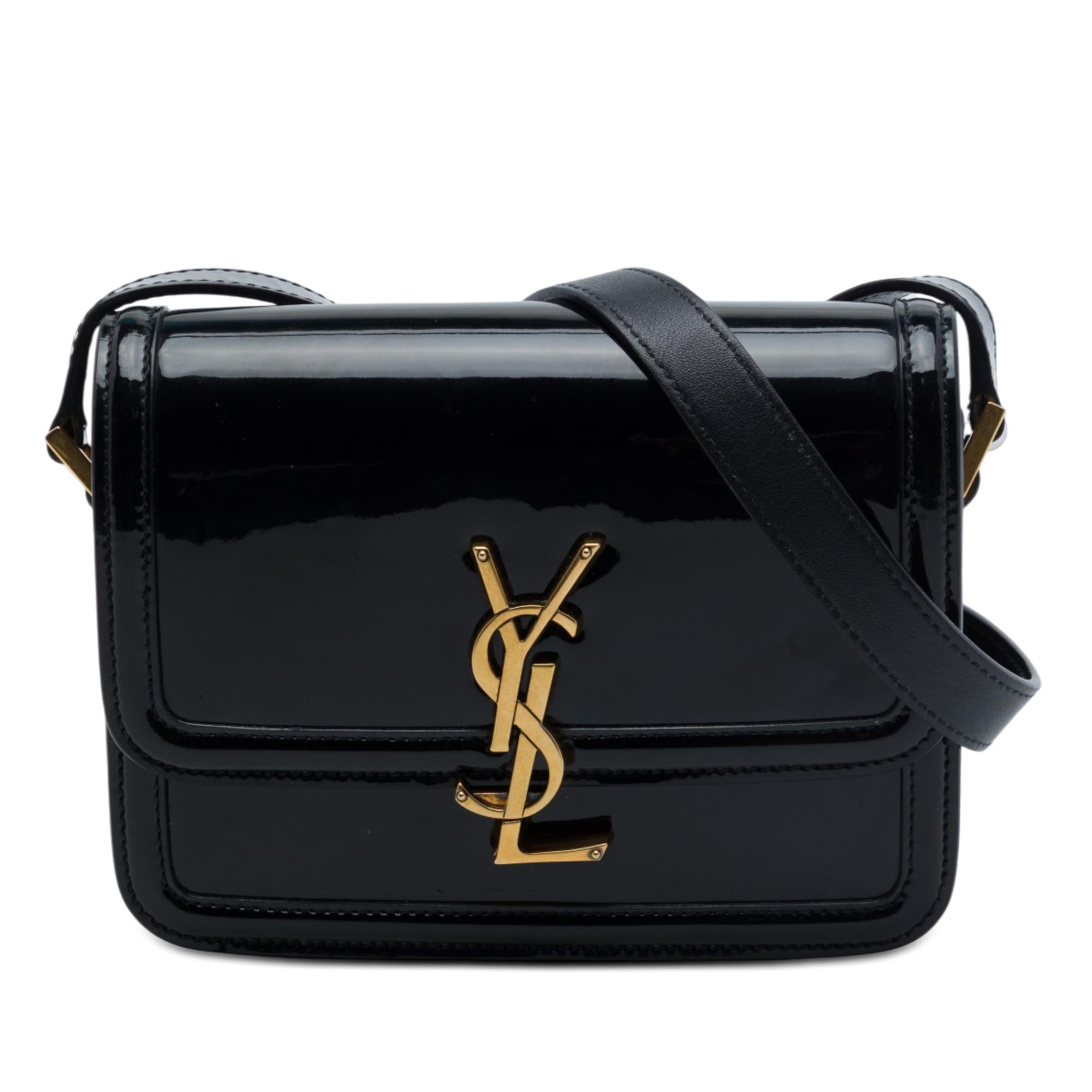 Saint Laurent Small Patent Solferino Satchel In Box