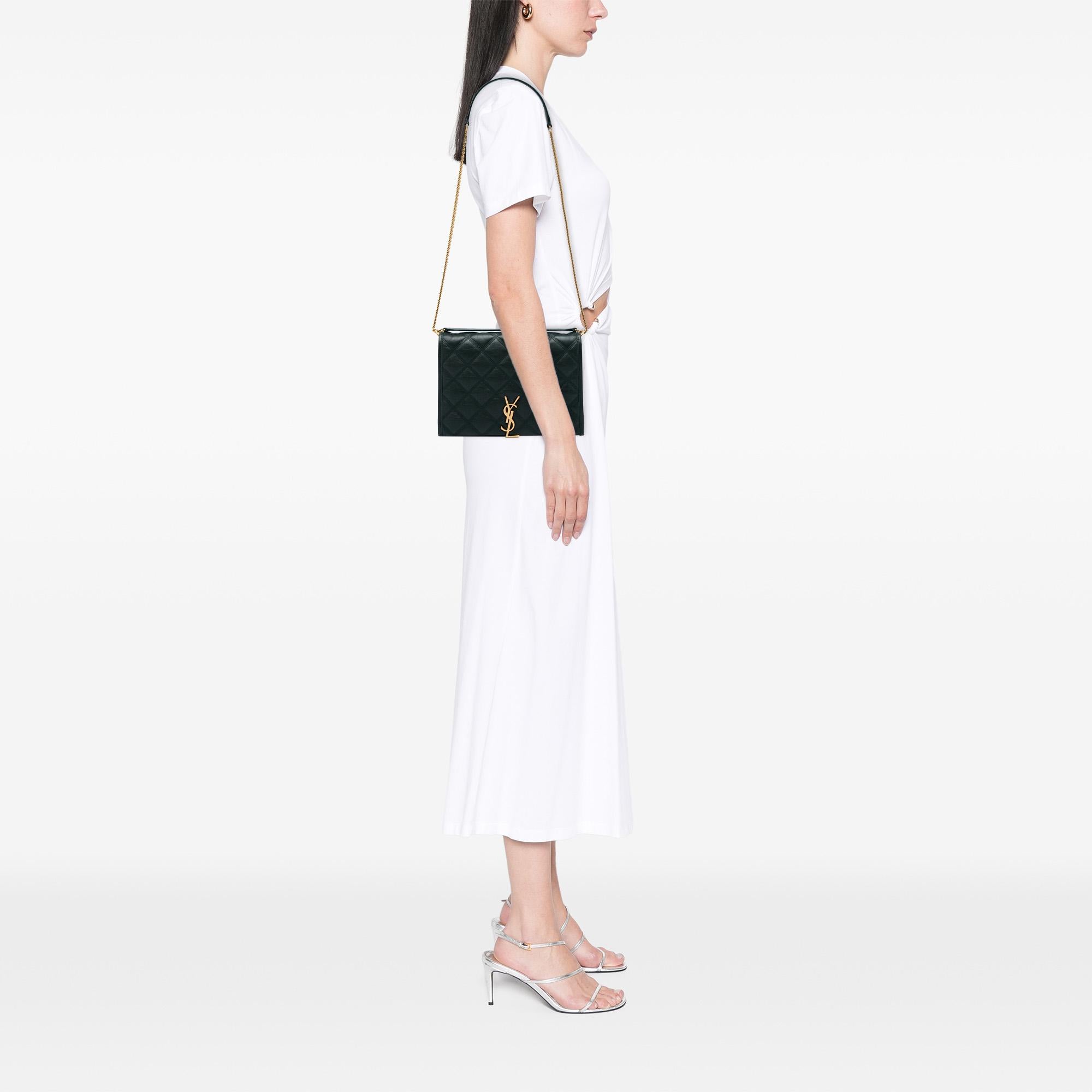 Saint Laurent Small Quilted Lambskin Becky Chain Shoulder Bag