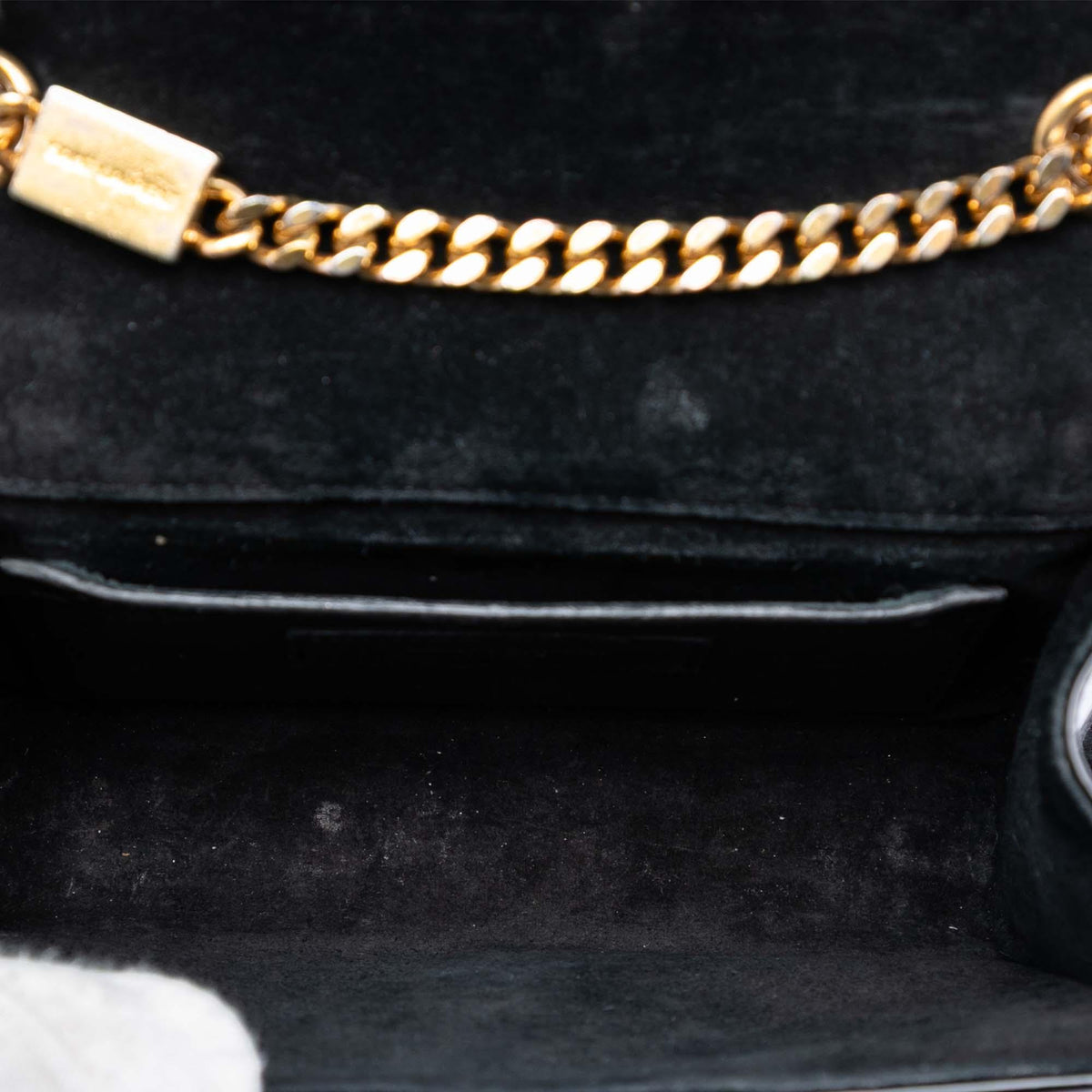 Saint Laurent Small Quilted Patent Monogram Kate Tassel Crossbody