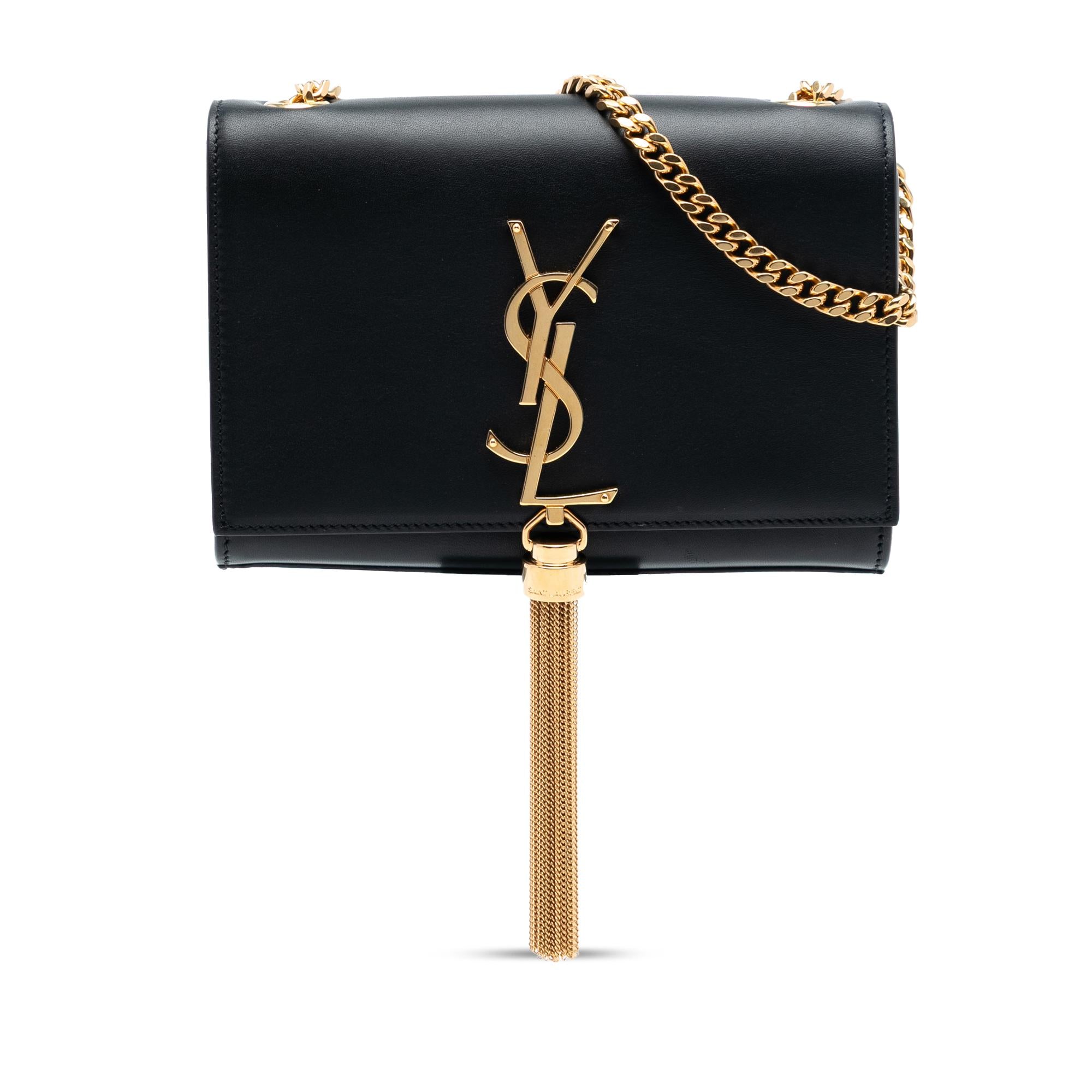 Saint Laurent Small Smooth Calfskin Monogram Kate Tassel Crossbody