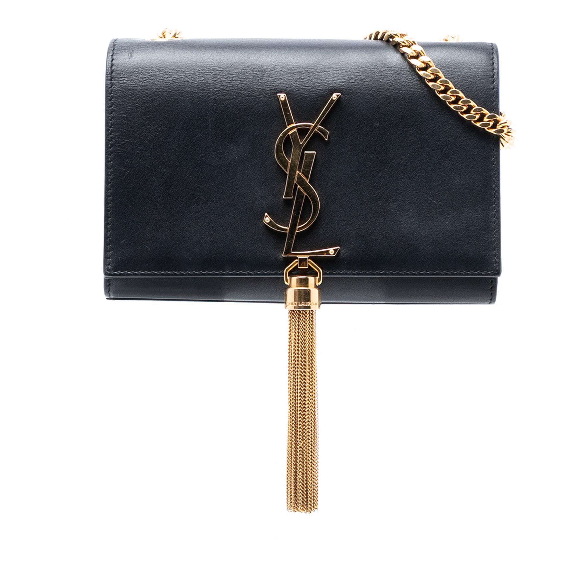 Saint Laurent Small Smooth Calfskin Monogram Kate Tassel Crossbody
