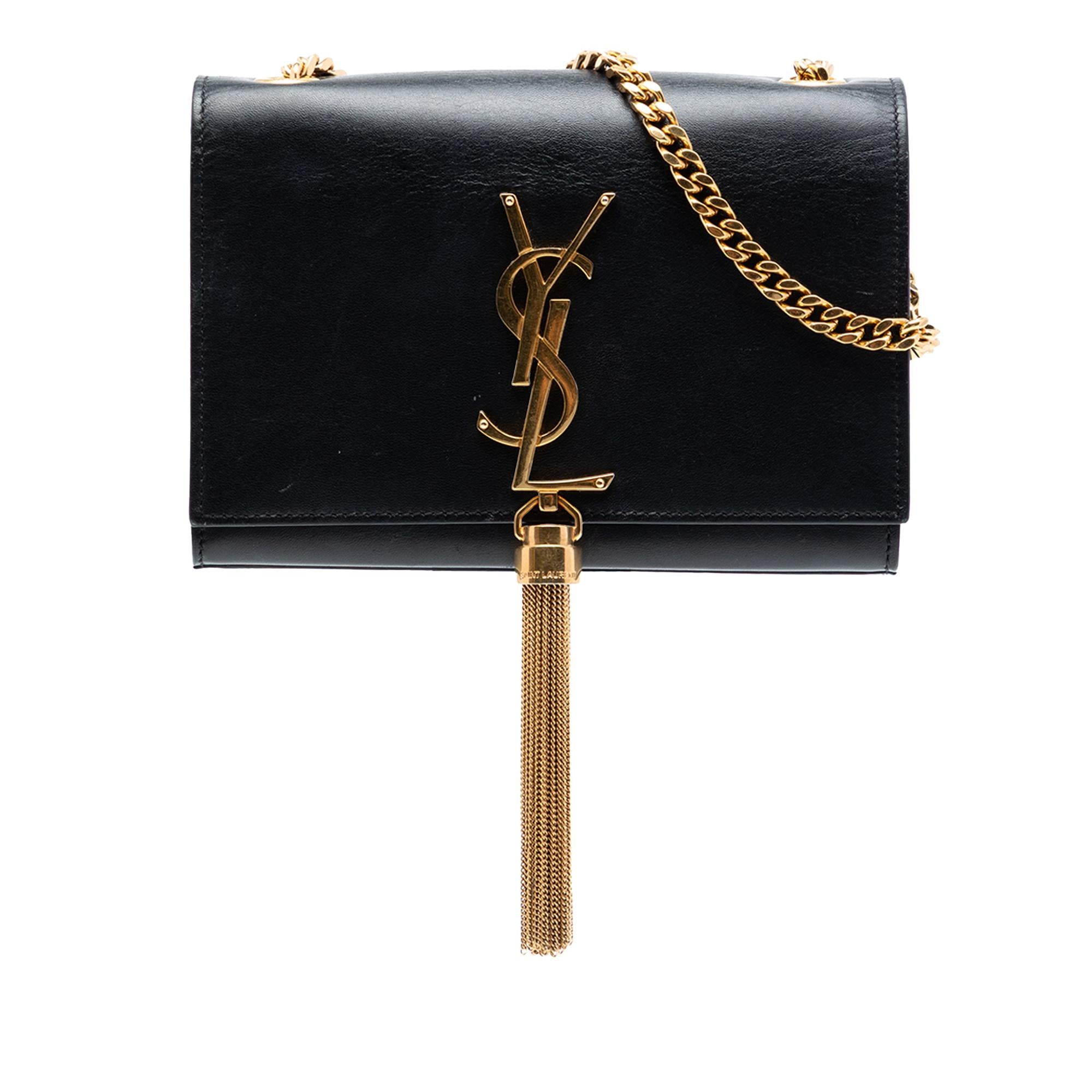 Saint Laurent Small Smooth Calfskin Monogram Kate Tassel Crossbody