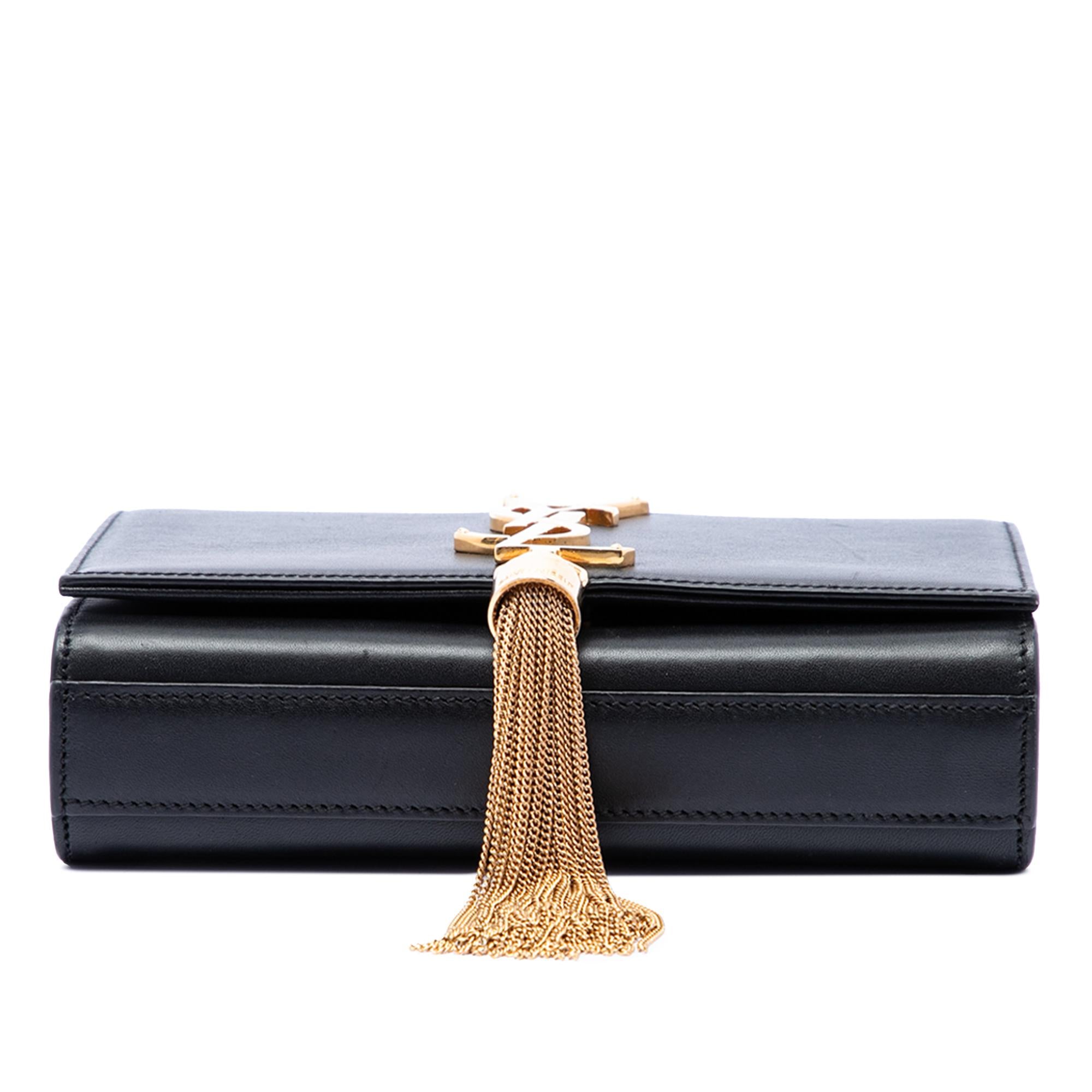 Saint Laurent Small Smooth Calfskin Monogram Kate Tassel Crossbody