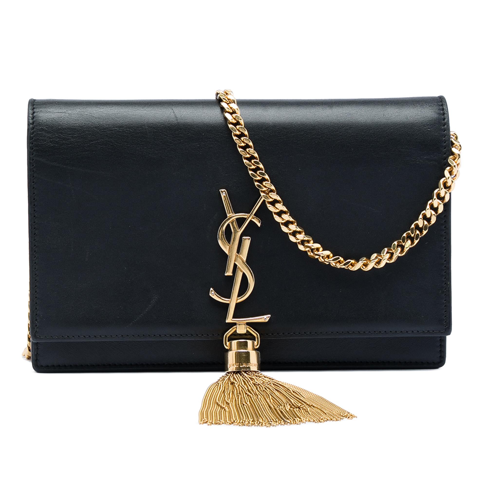 Saint Laurent Small Smooth Calfskin Monogram Kate Tassel Crossbody