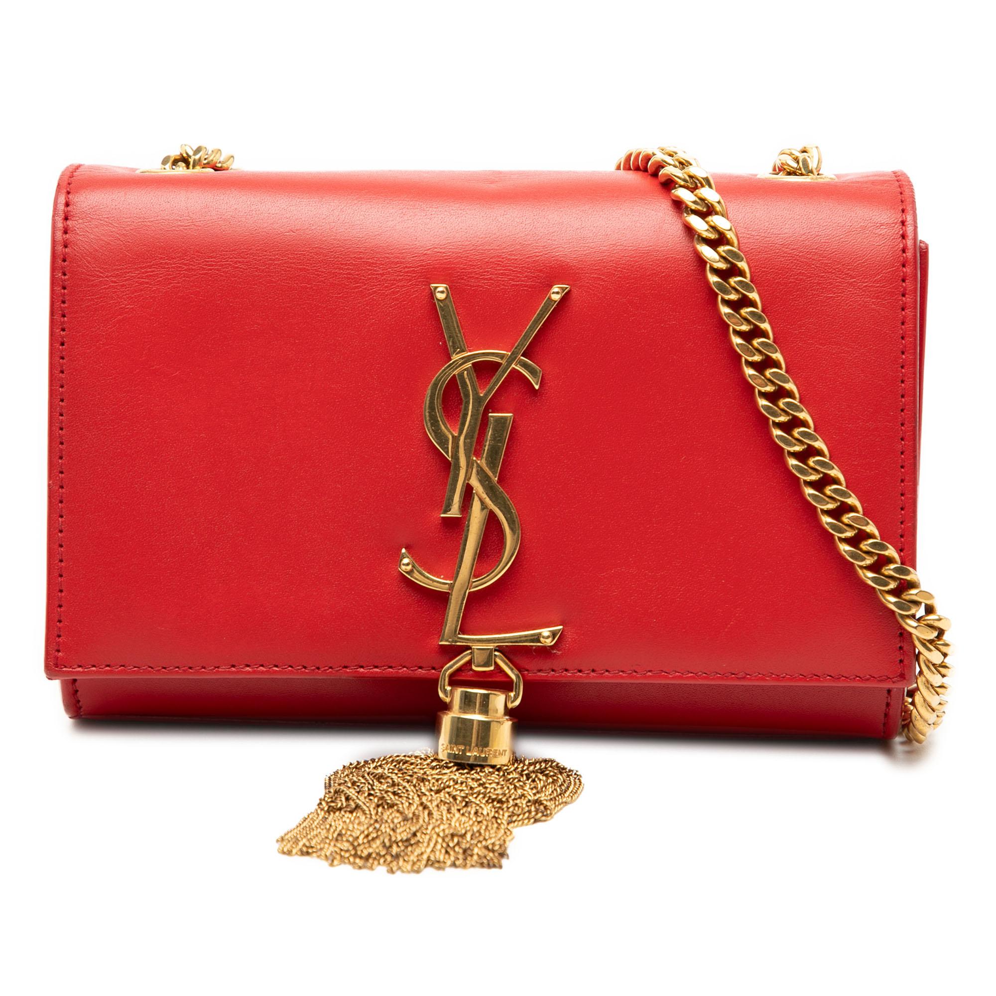 Saint Laurent Small Smooth Calfskin Monogram Kate Tassel Crossbody