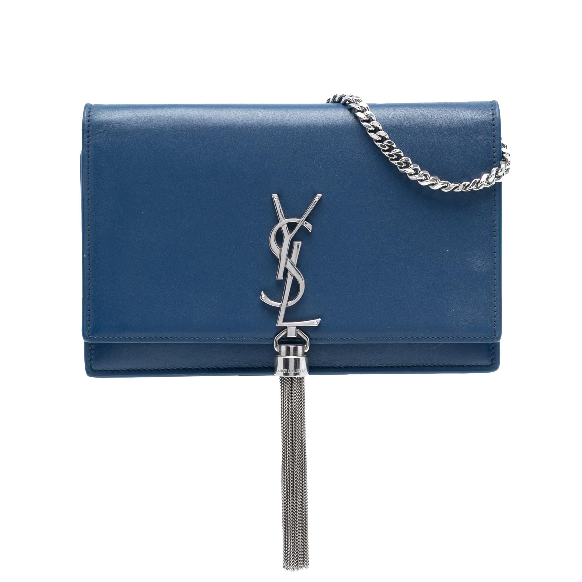 Saint Laurent Small Smooth Calfskin Monogram Kate Tassel Crossbody