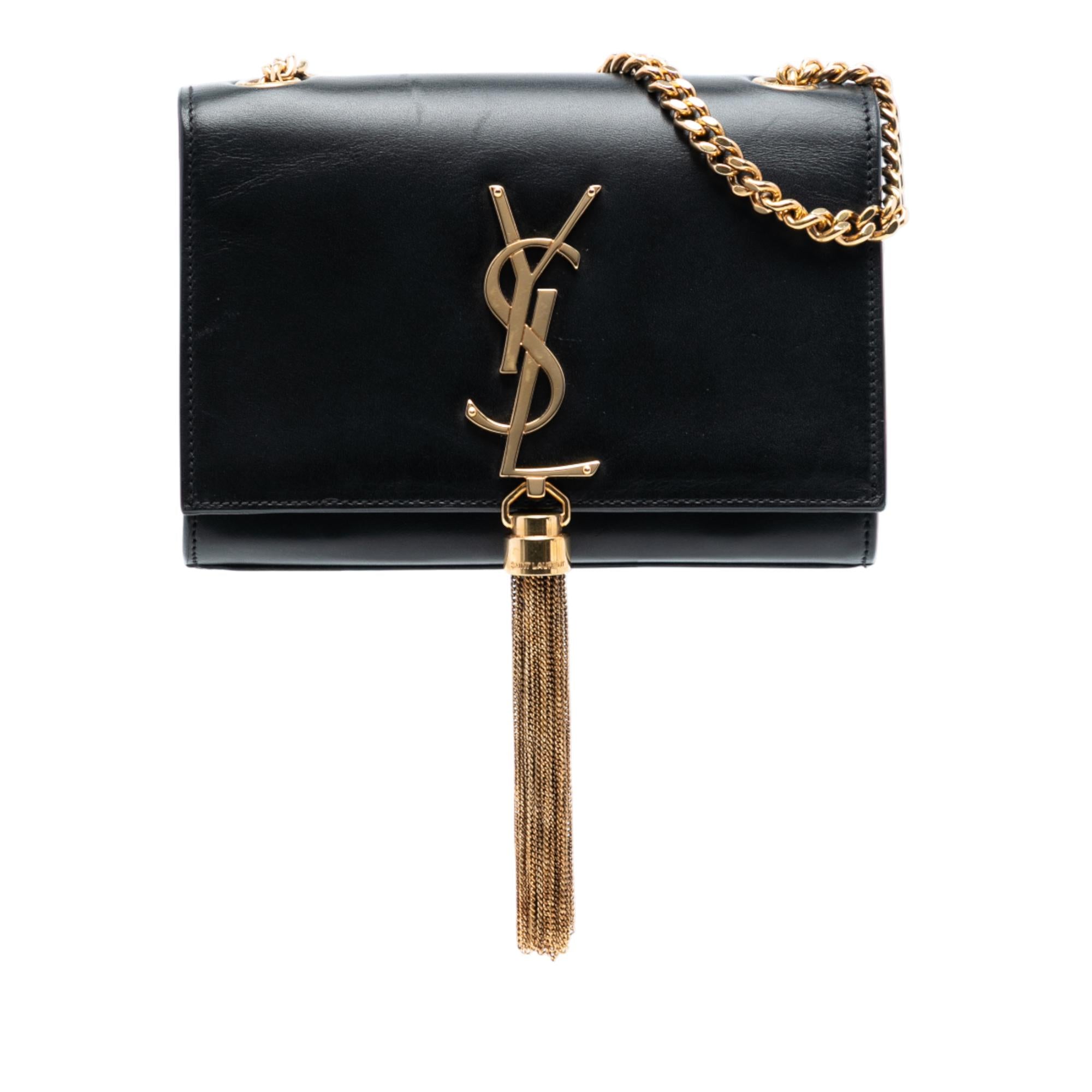 Saint Laurent Small Smooth Calfskin Monogram Kate Tassel Crossbody