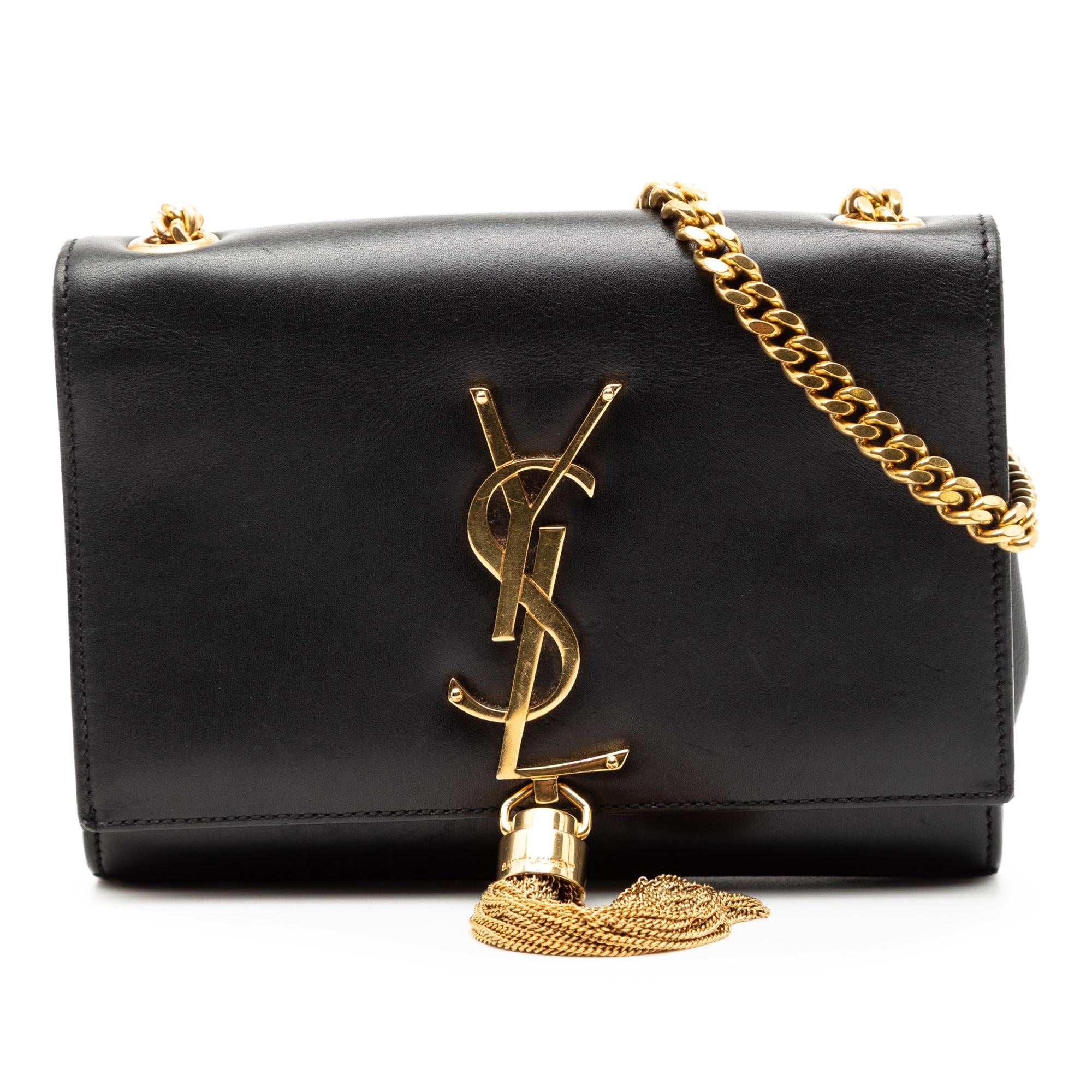 Saint Laurent Small Smooth Calfskin Monogram Kate Tassel Crossbody