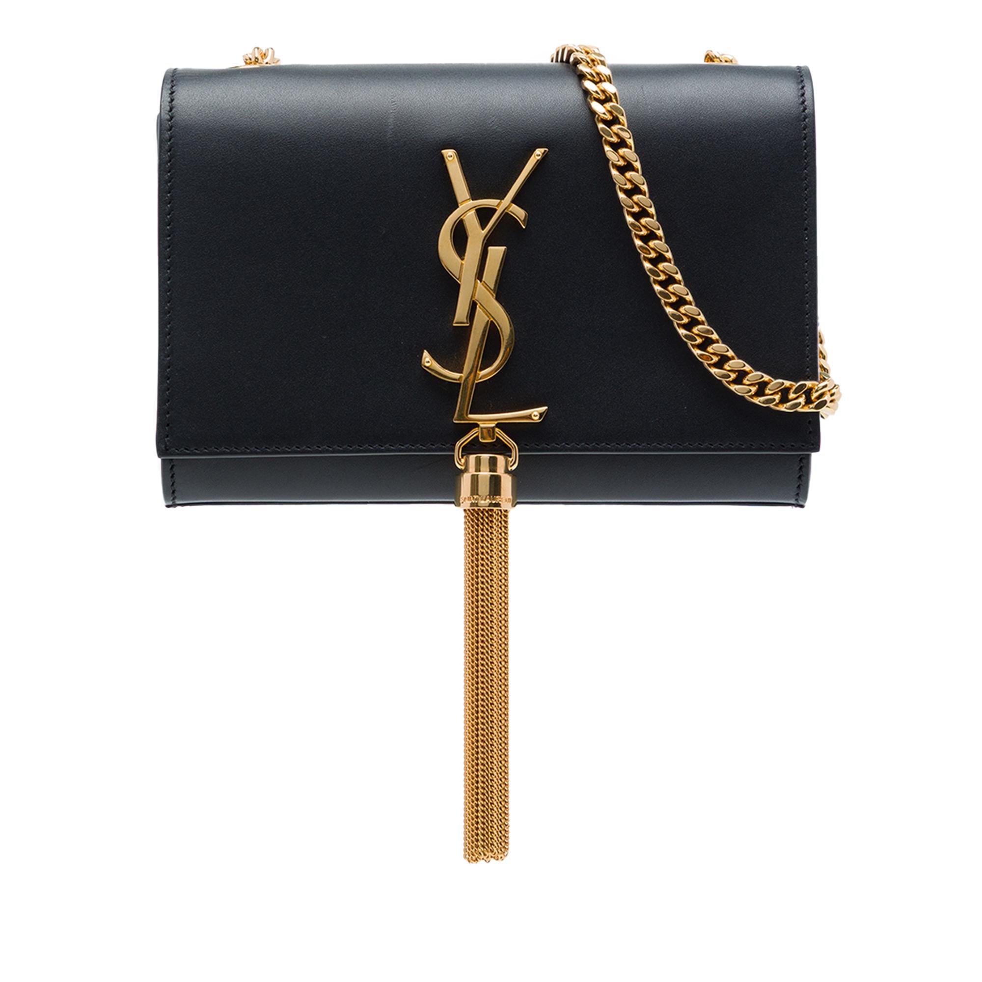 Saint Laurent Small Smooth Calfskin Monogram Kate Tassel Crossbody