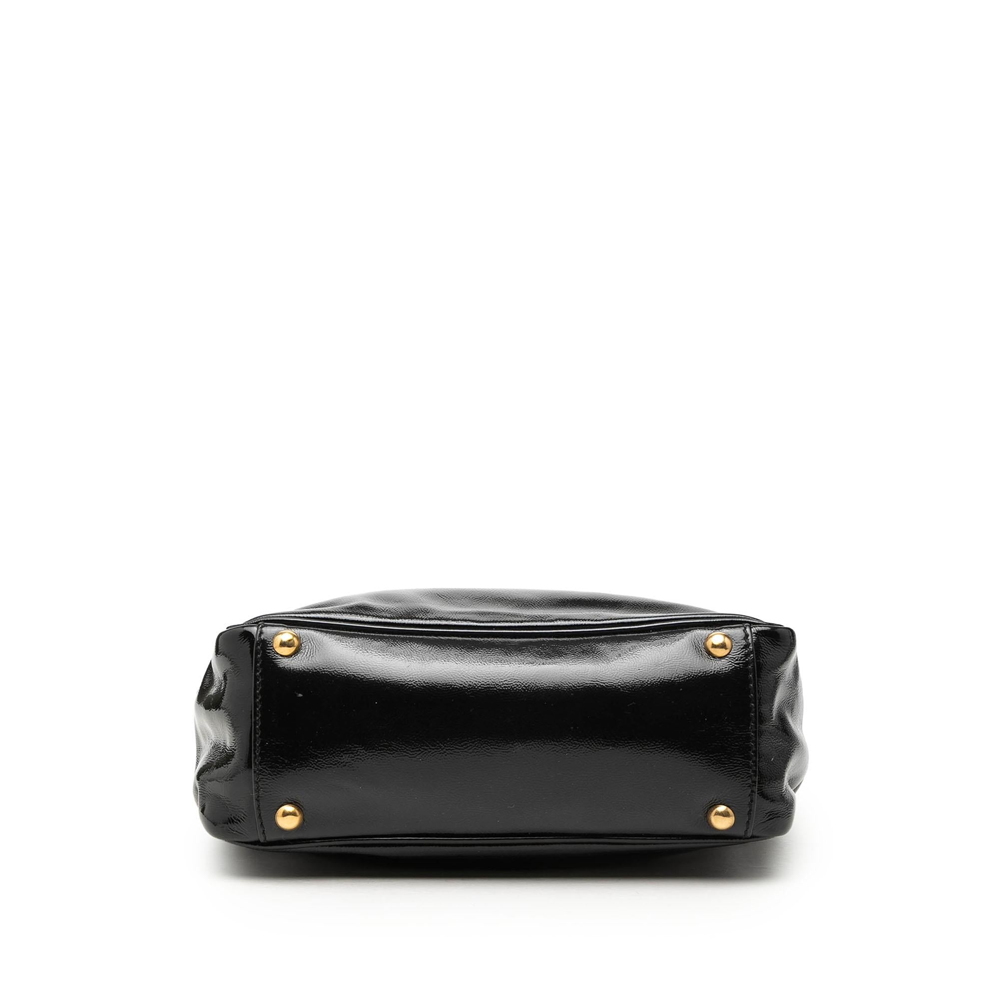 Saint Laurent Small Textured Patent Y Mail Tote