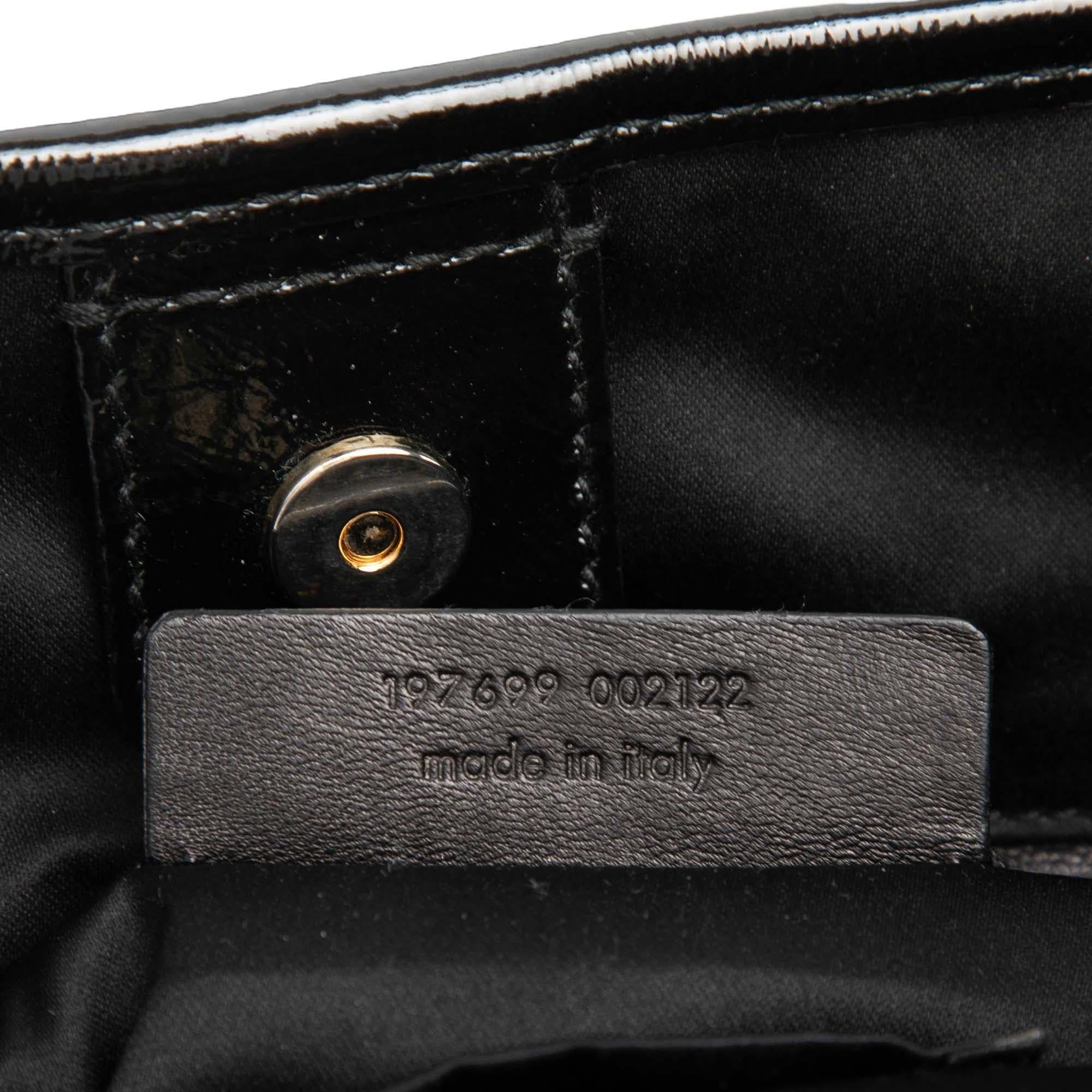 Saint Laurent Small Textured Patent Y Mail Tote