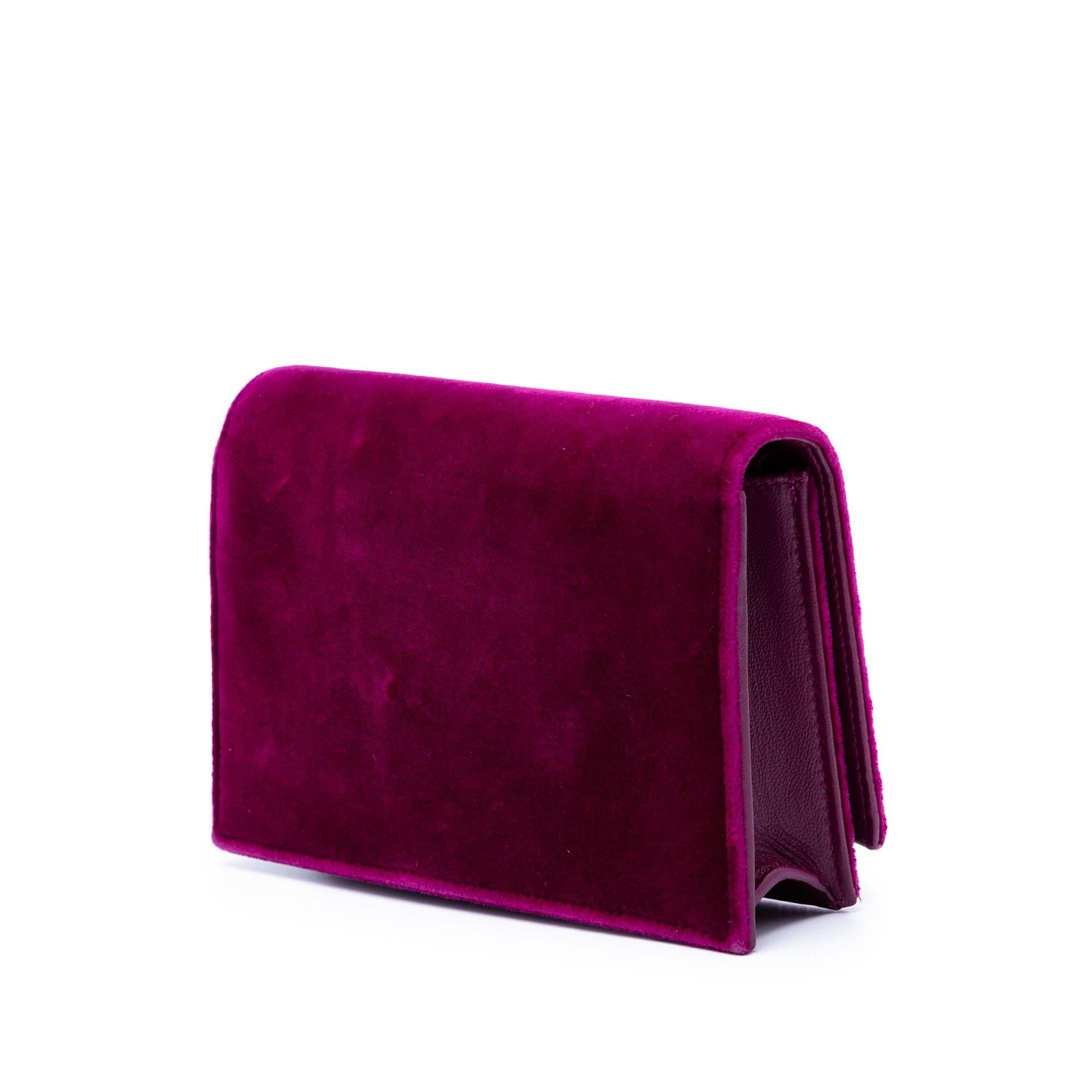 Saint Laurent Small Velvet Monogram Kate Tassel Crossbody