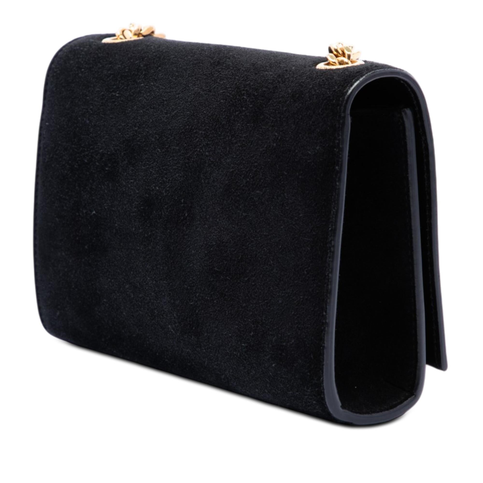 Saint Laurent Small Velvet Monogram Kate Tassel Crossbody