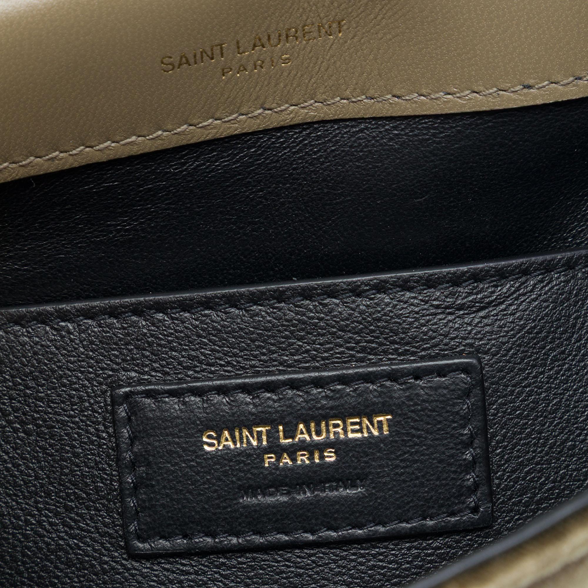 Saint Laurent Small Velvet Monogram Vicky Chain Bag