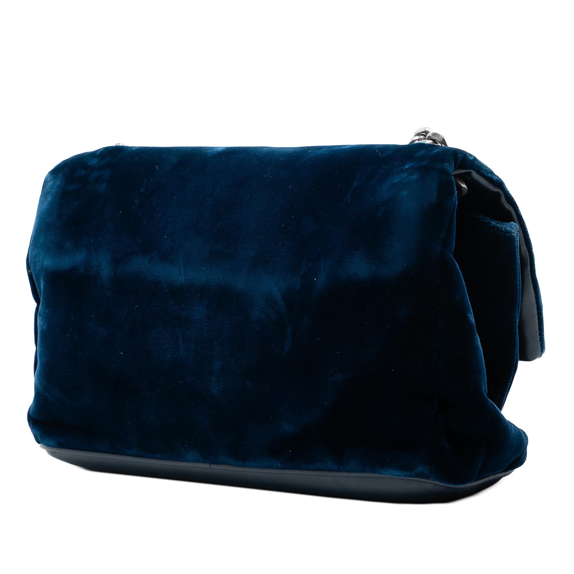Saint Laurent Small Velvet Monogram West Hollywood Crossbody