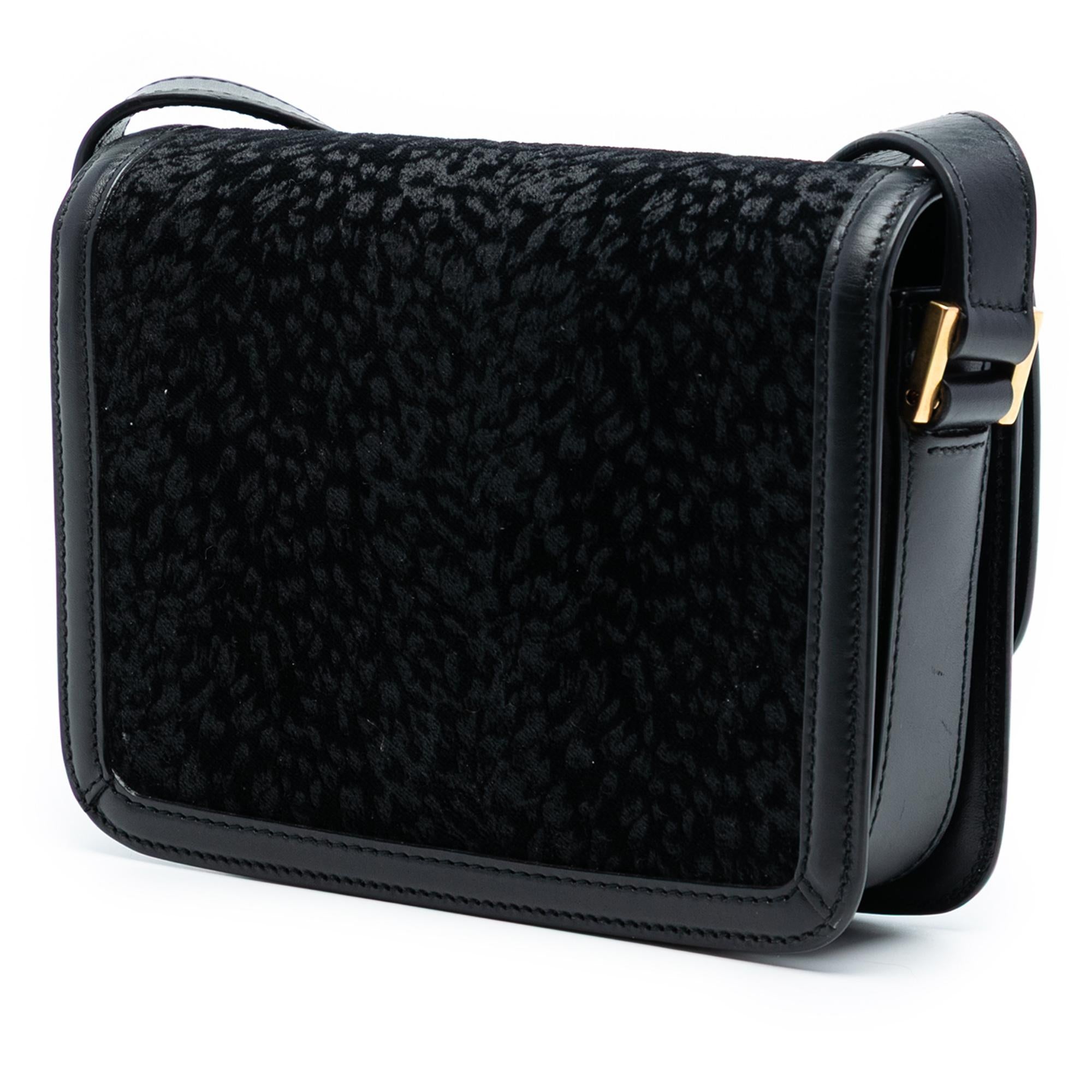 Saint Laurent Small Velvet Solferino Satchel In Box
