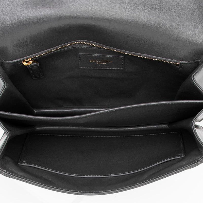 Saint Laurent Smooth Calfskin Le Maillon Shoulder Bag (SHF-23712)