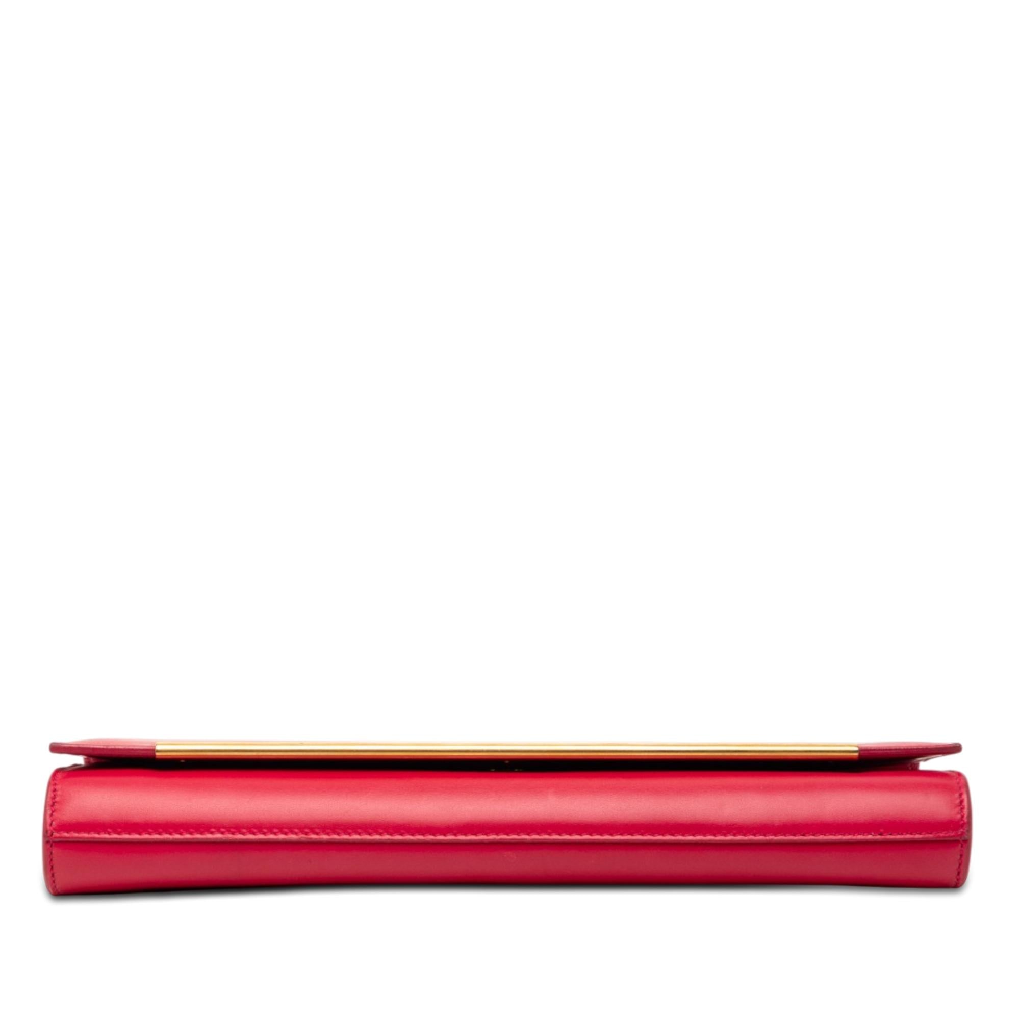 Saint Laurent Smooth Calfskin Lutetia Flap Clutch