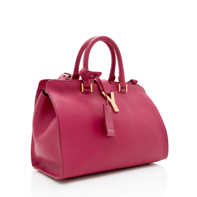 Saint Laurent Calfskin Cabas Chyc Small Tote (SHF-17577)