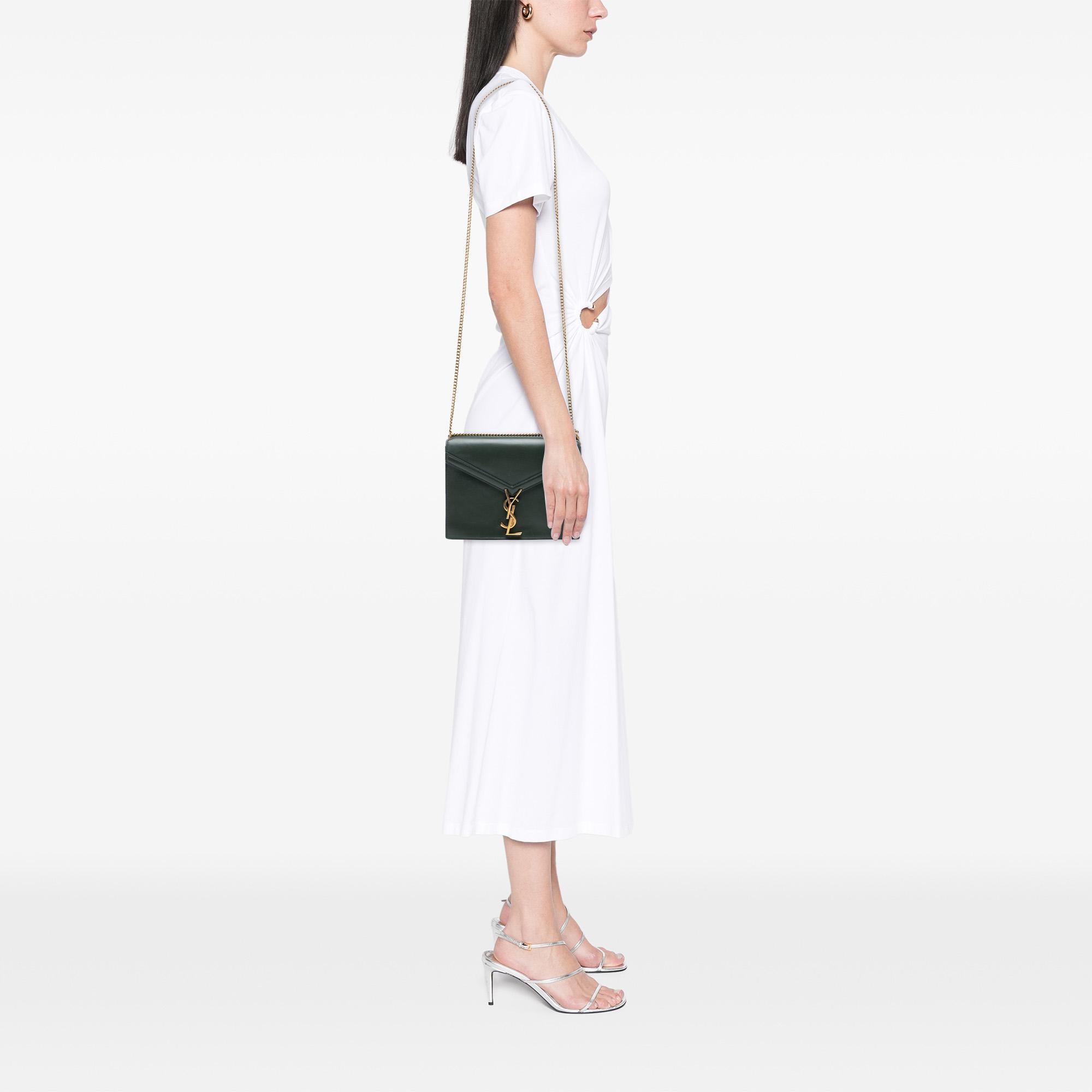 Saint Laurent Smooth Calfskin Monogram Cassandra Clasp Bag