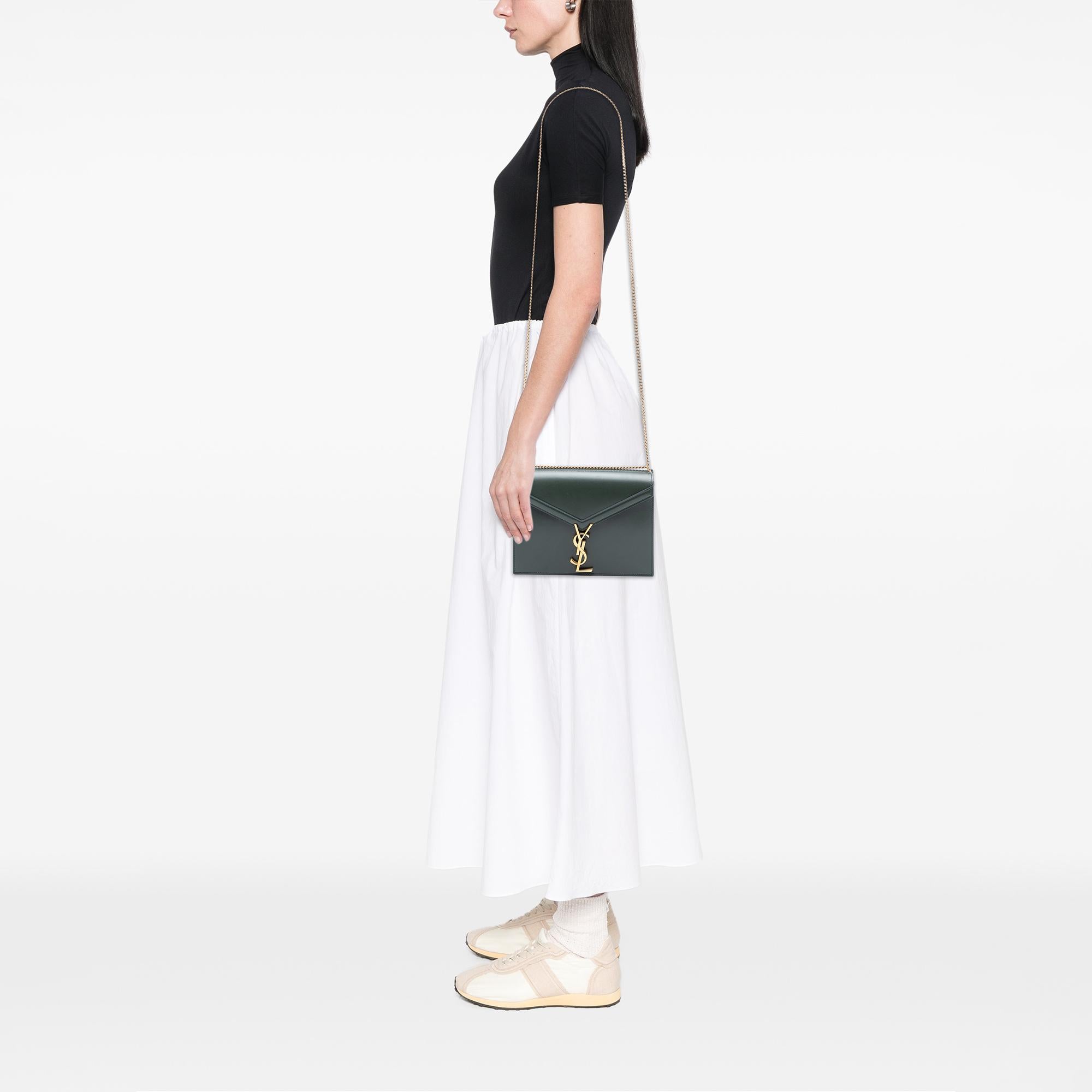 Saint Laurent Smooth Calfskin Monogram Cassandra Clasp Bag
