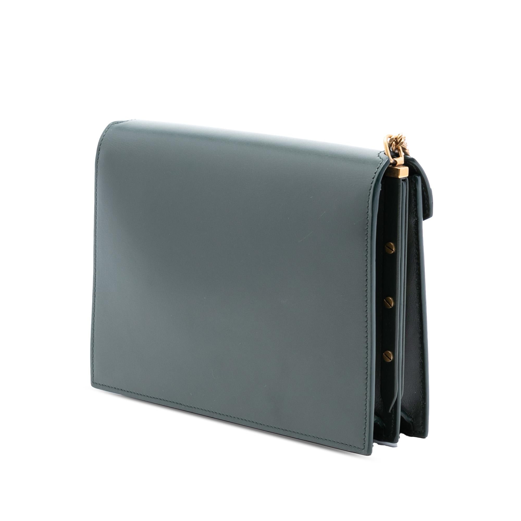 Saint Laurent Smooth Calfskin Monogram Cassandra Clasp Bag