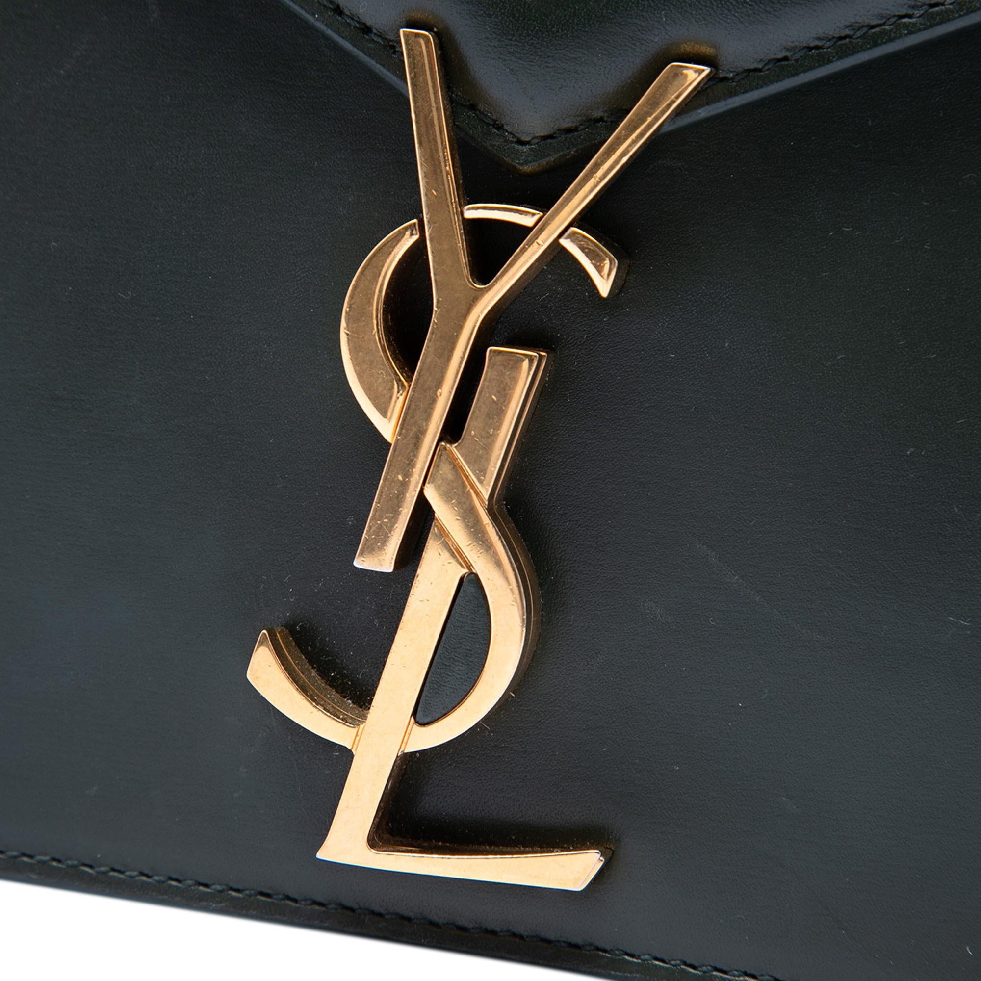 Saint Laurent Smooth Calfskin Monogram Cassandra Clasp Bag