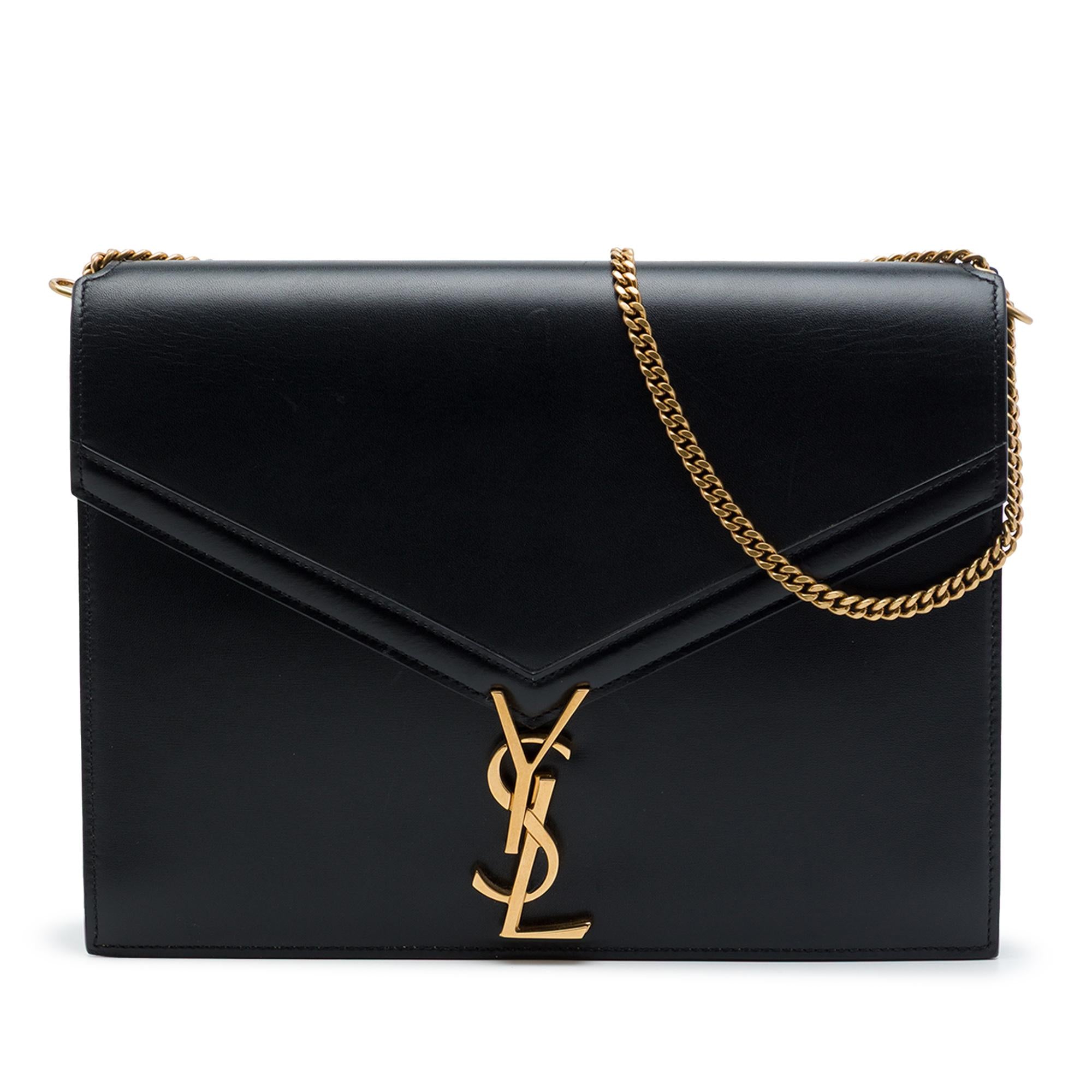 Saint Laurent Smooth Calfskin Monogram Cassandra Clasp Bag
