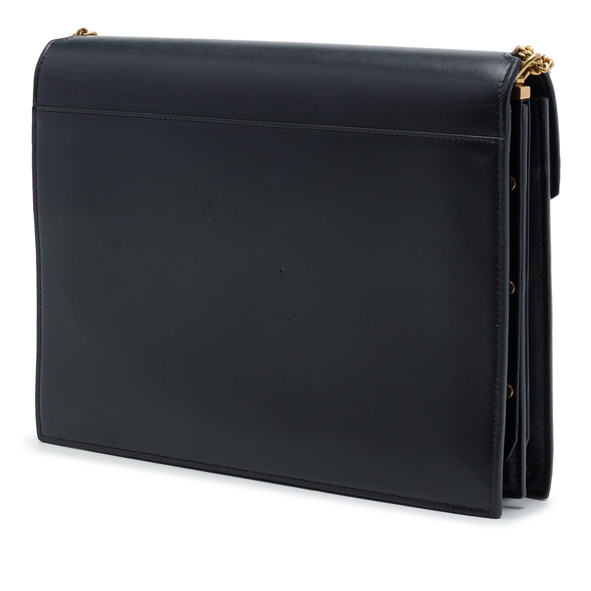 Saint Laurent Smooth Calfskin Monogram Cassandra Clasp Bag