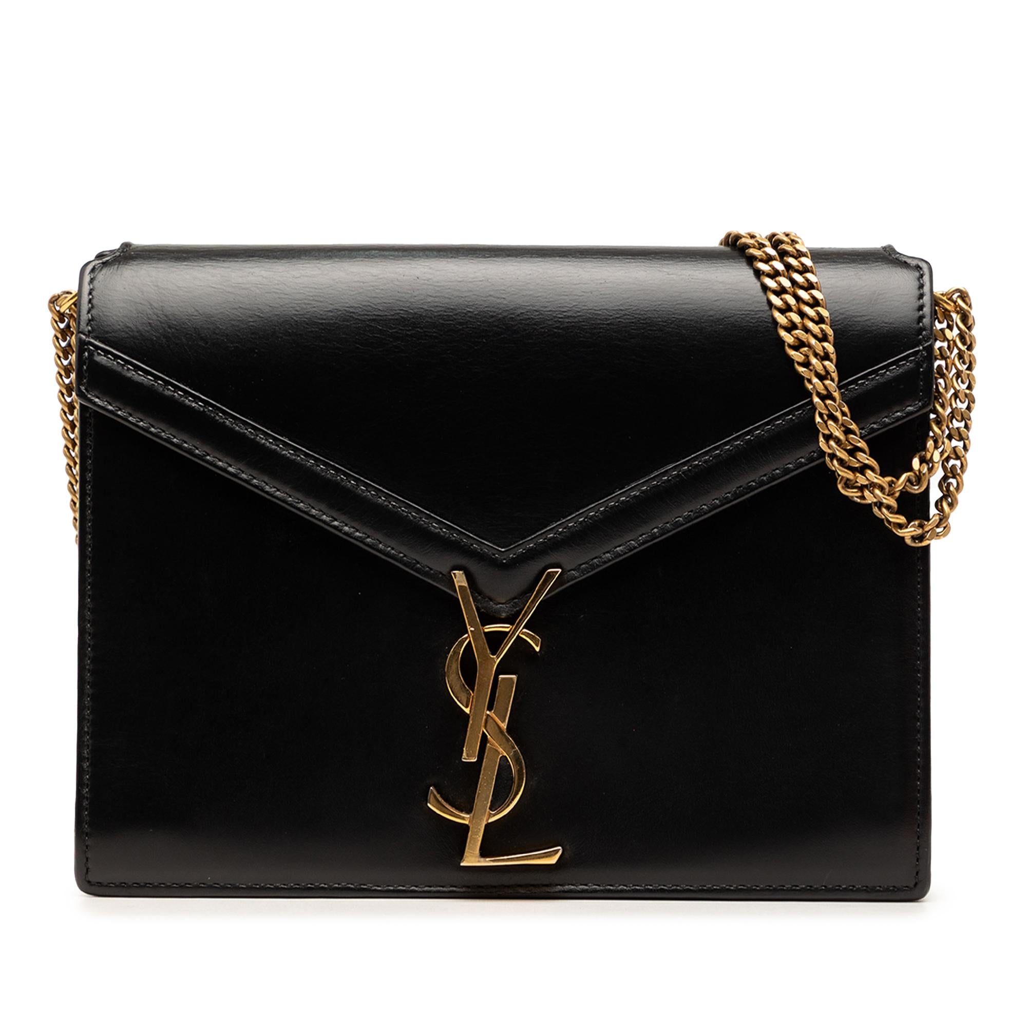 Saint Laurent Smooth Calfskin Monogram Cassandra Clasp Bag