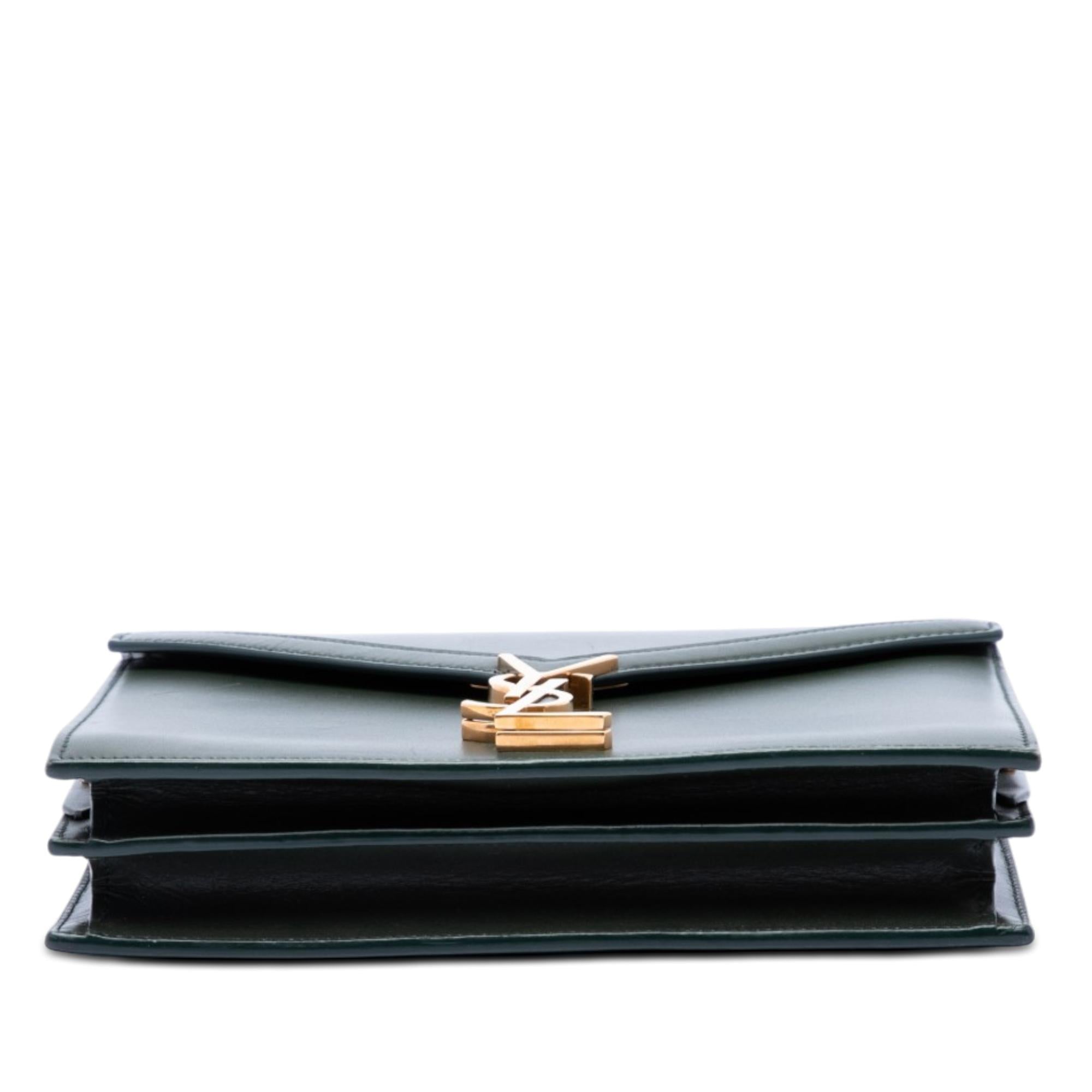 Saint Laurent Smooth Calfskin Monogram Cassandra Clasp Bag