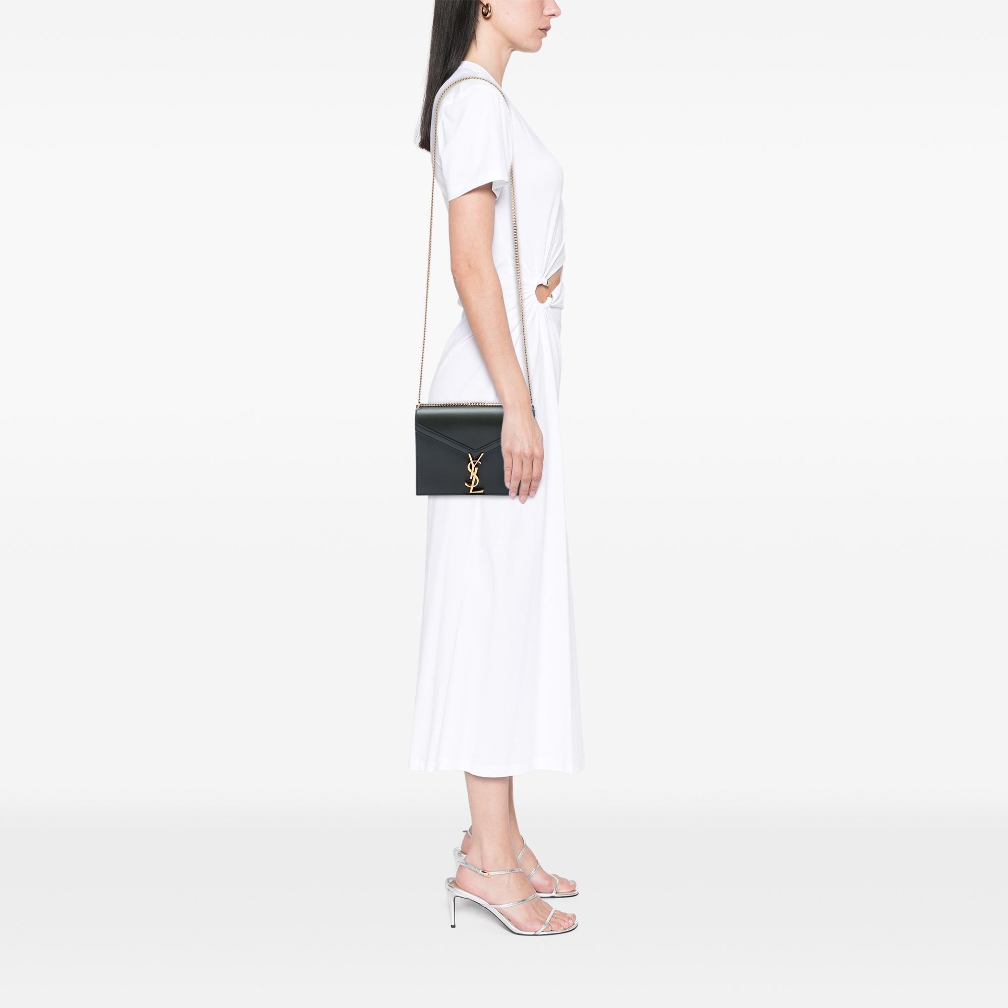 Saint Laurent Smooth Calfskin Monogram Cassandra Clasp Bag