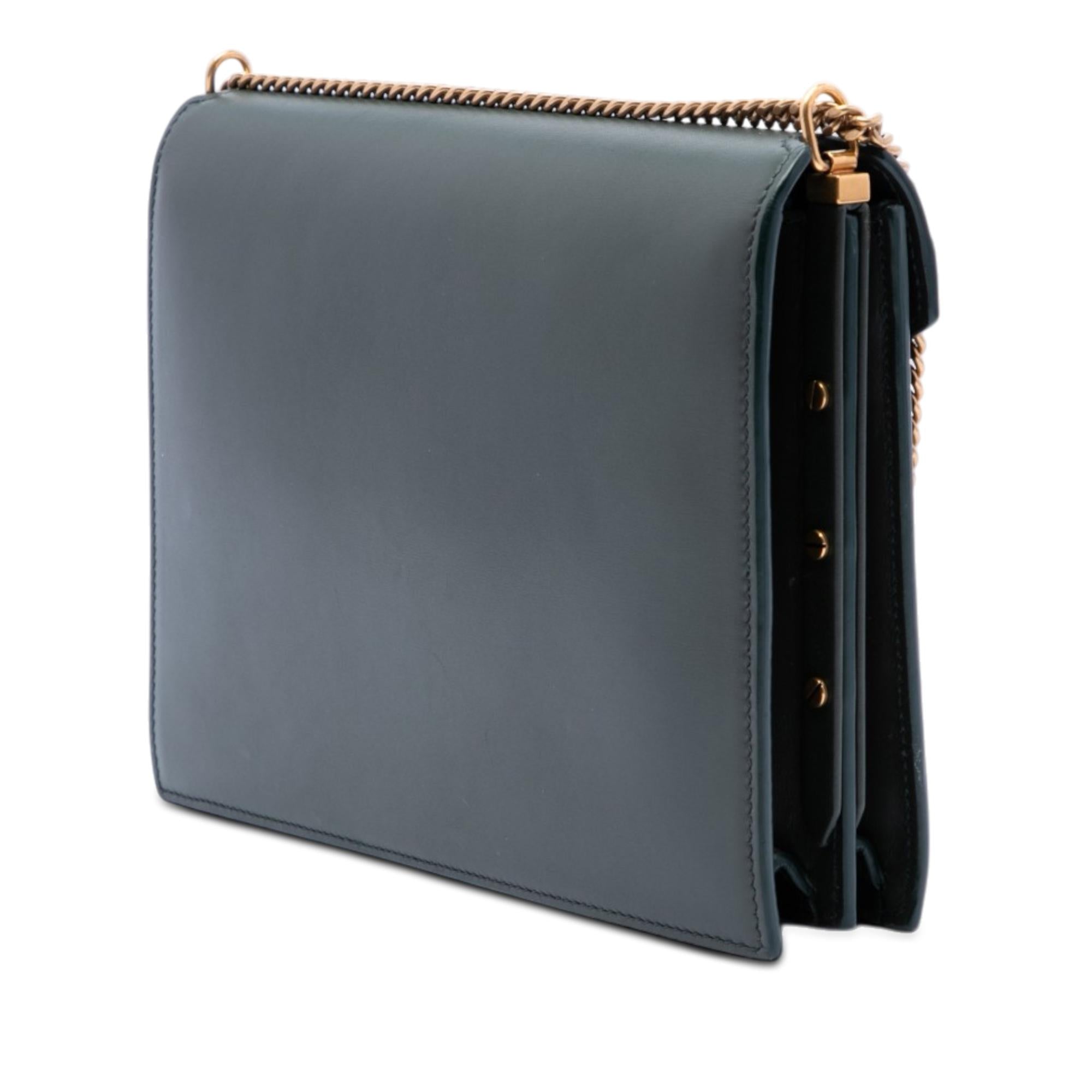 Saint Laurent Smooth Calfskin Monogram Cassandra Clasp Bag