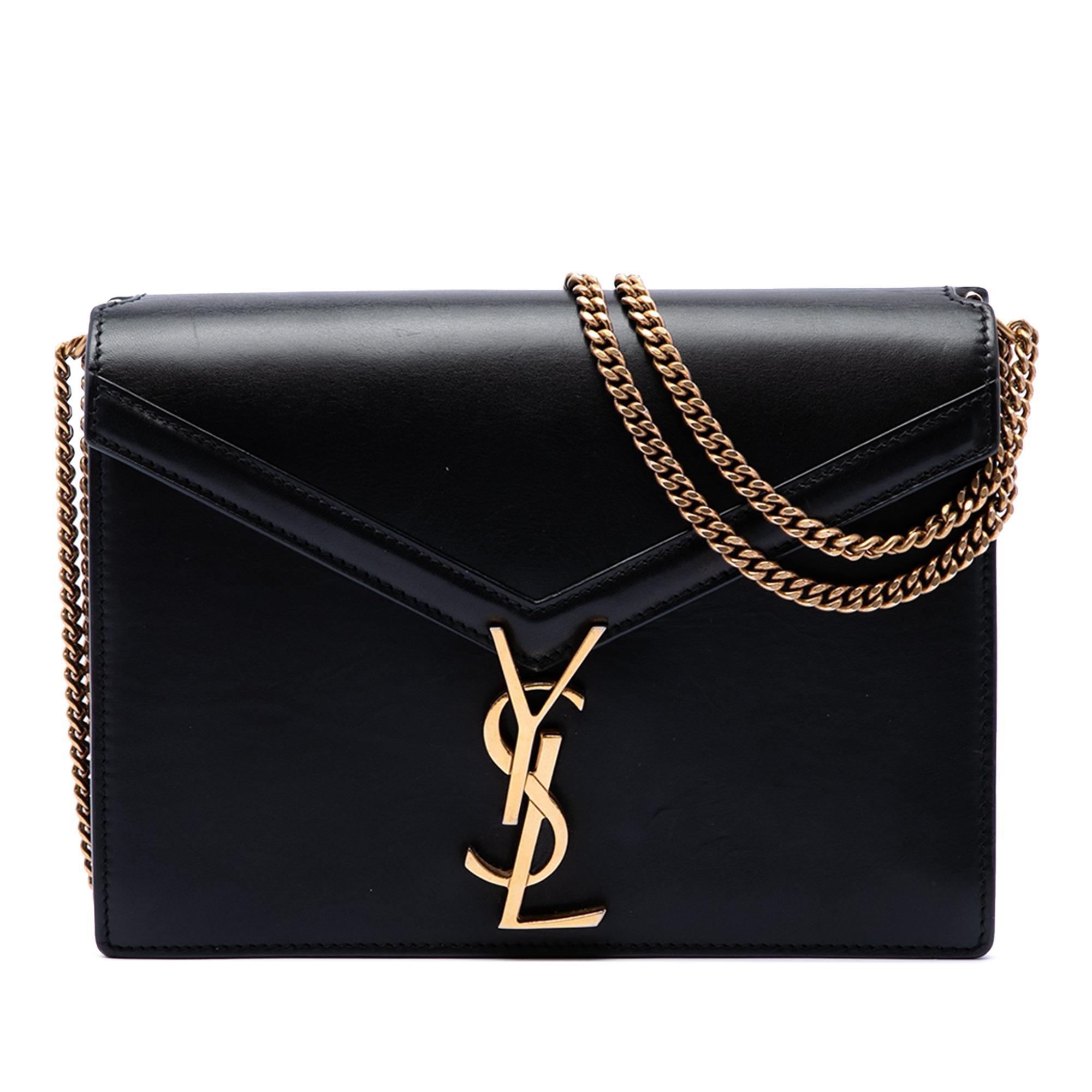 Saint Laurent Smooth Calfskin Monogram Cassandra Clasp Bag
