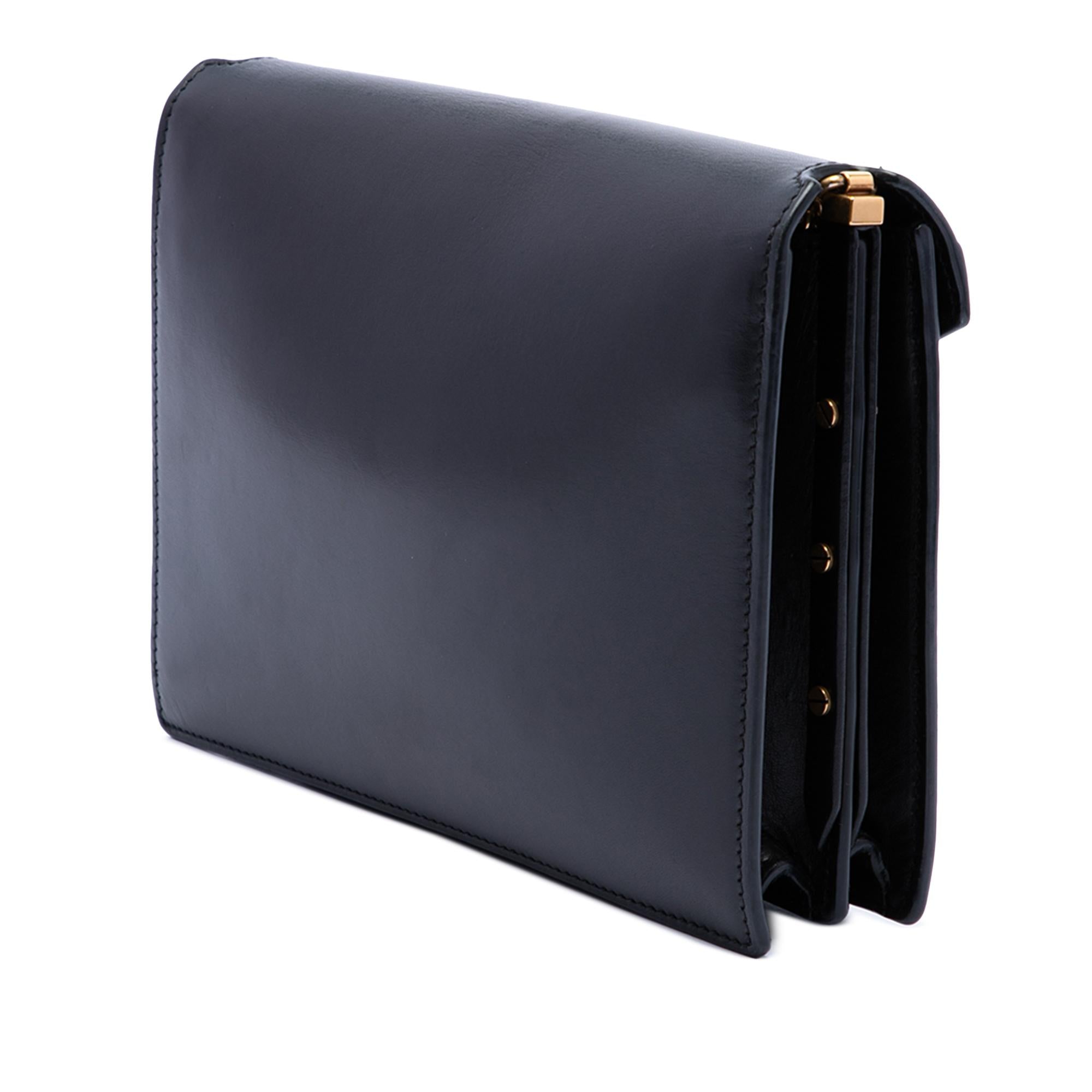 Saint Laurent Smooth Calfskin Monogram Cassandra Clasp Bag