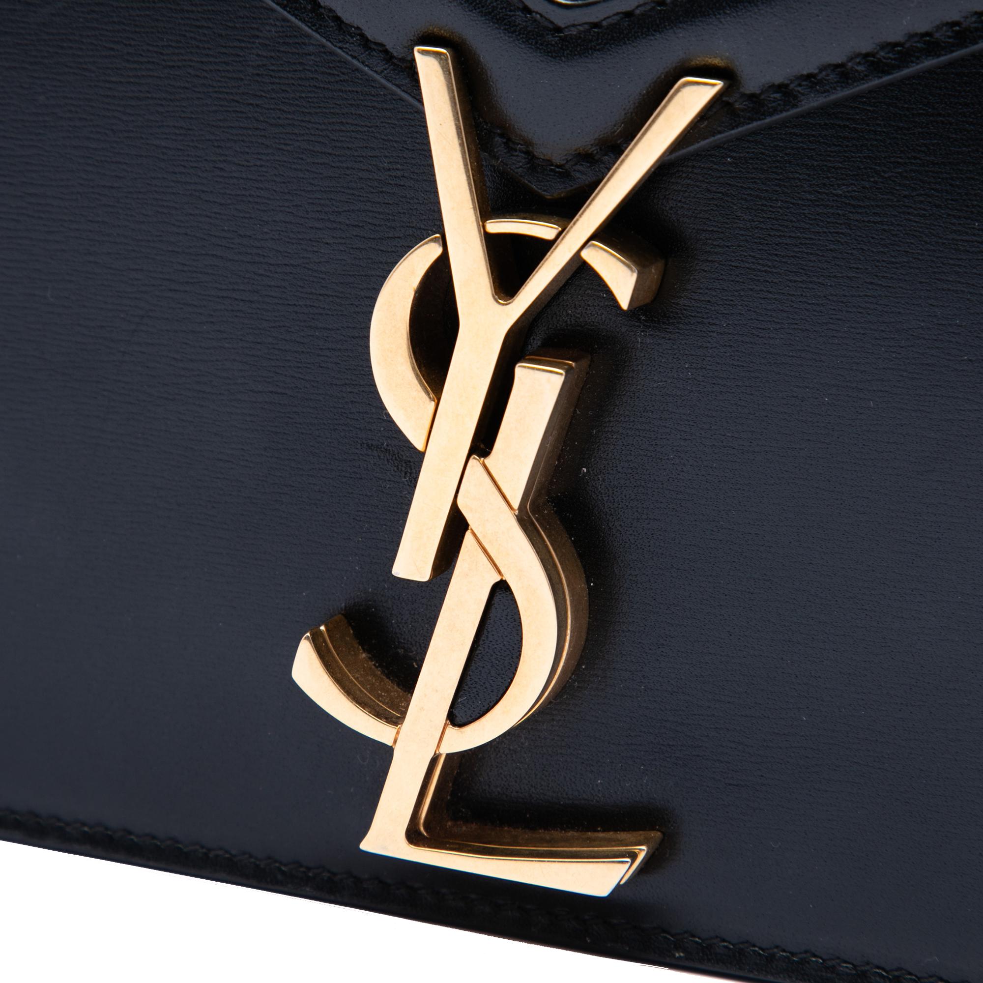 Saint Laurent Smooth Calfskin Monogram Cassandra Clasp Bag