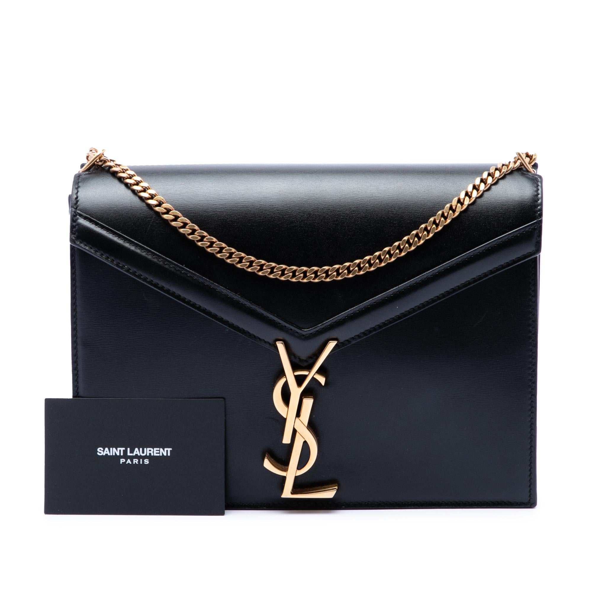 Saint Laurent Smooth Calfskin Monogram Cassandra Clasp Bag