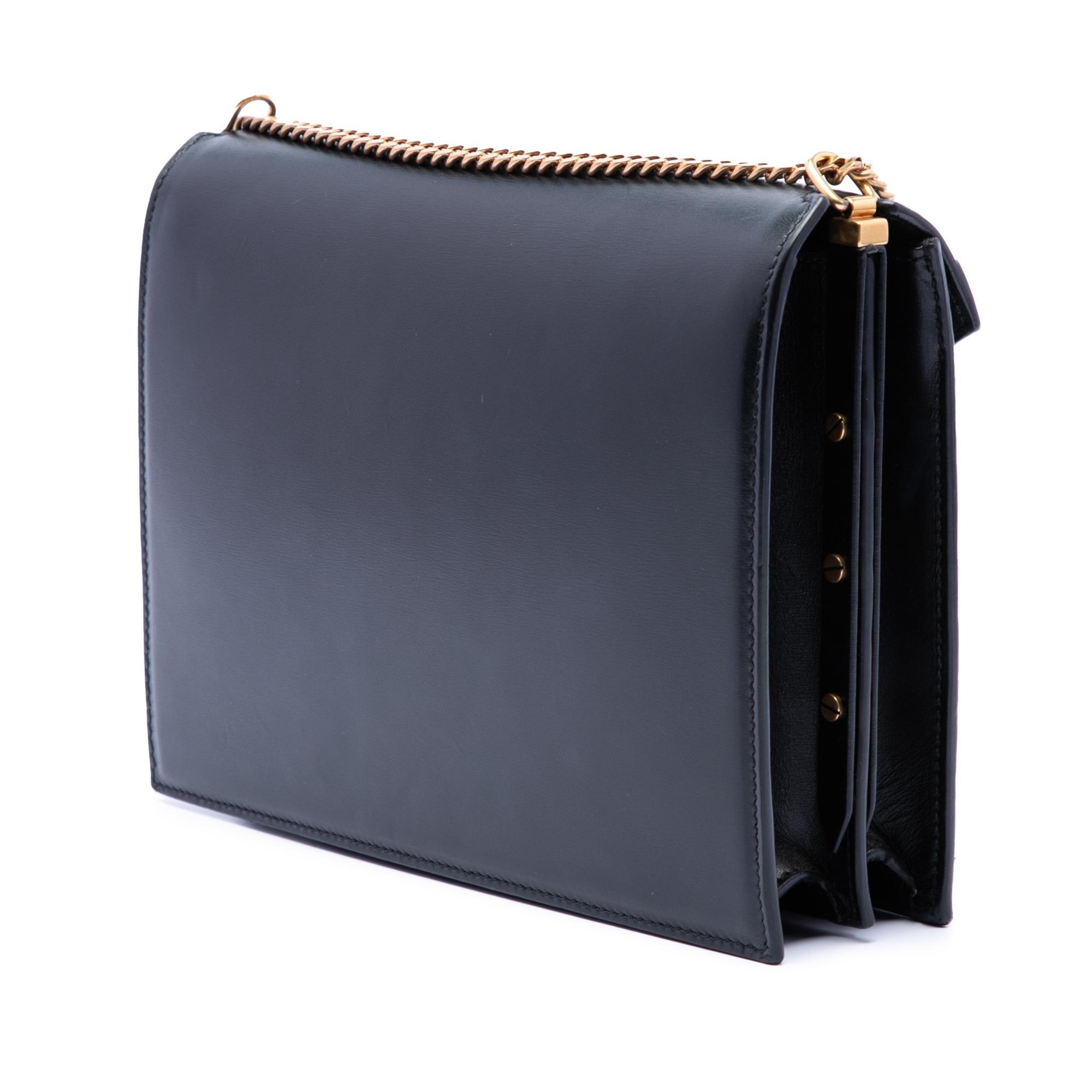 Saint Laurent Smooth Calfskin Monogram Cassandra Clasp Bag