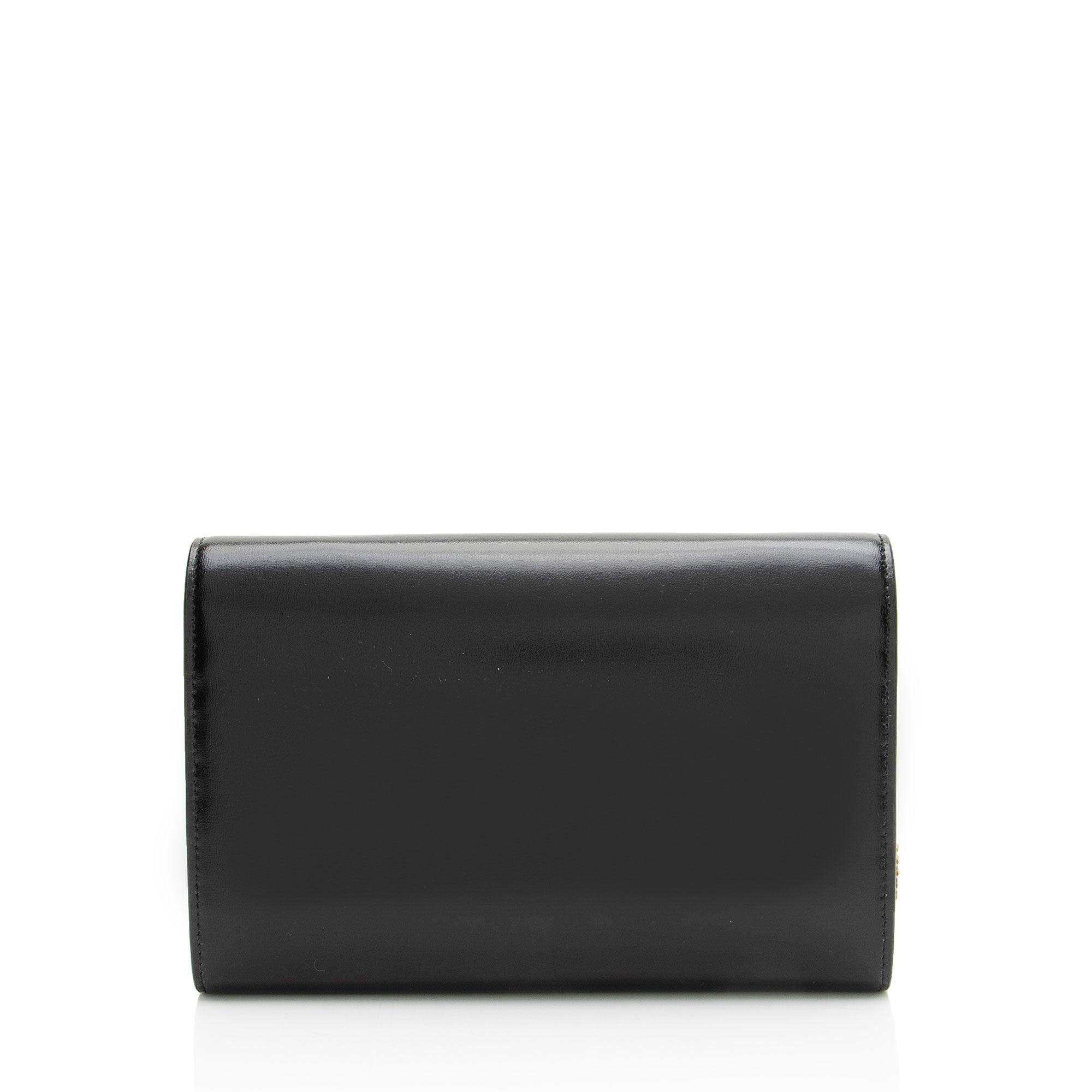Saint Laurent Smooth Calfskin Monogram Cassandre Chain Wallet