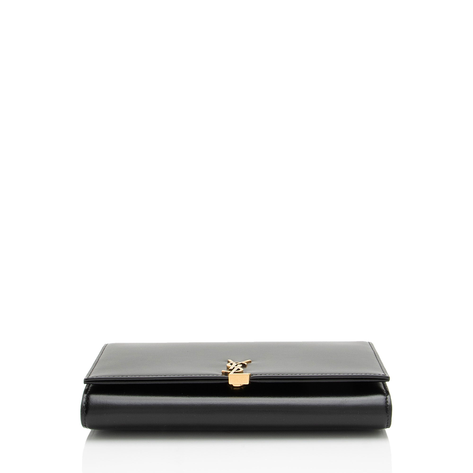 Saint Laurent Smooth Calfskin Monogram Cassandre Chain Wallet