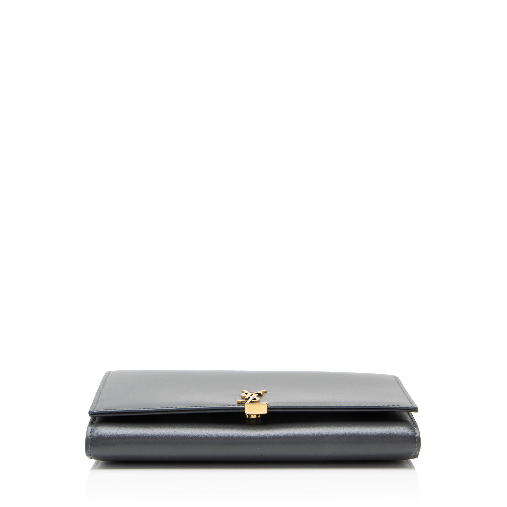 Saint Laurent Smooth Calfskin Monogram Cassandre Chain Wallet
