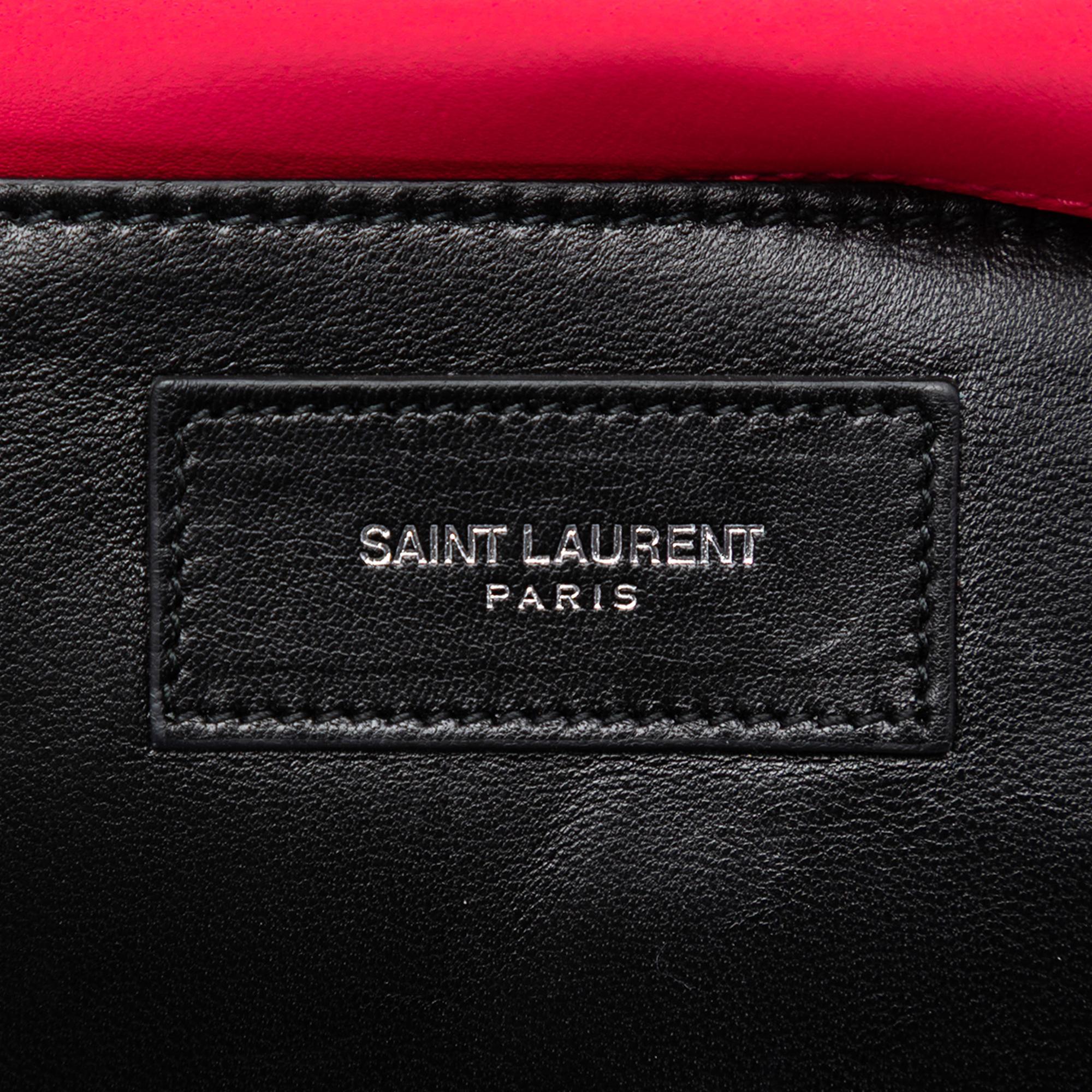 Saint Laurent Smooth Calfskin Monogram Cassandre Clutch