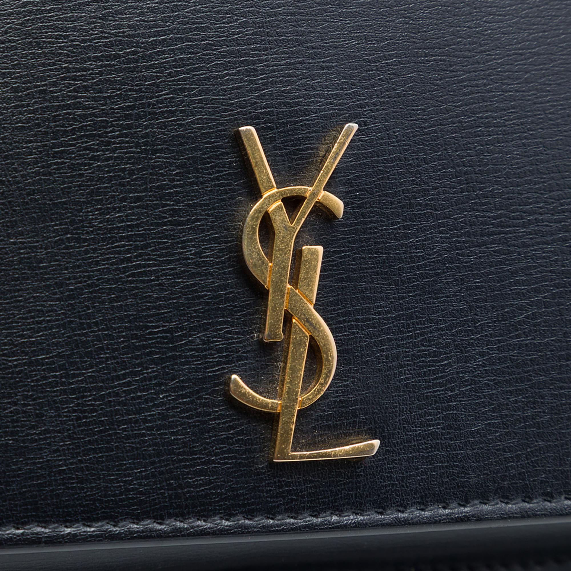 Saint Laurent Smooth Calfskin Monogram Cassandre Phone Holder