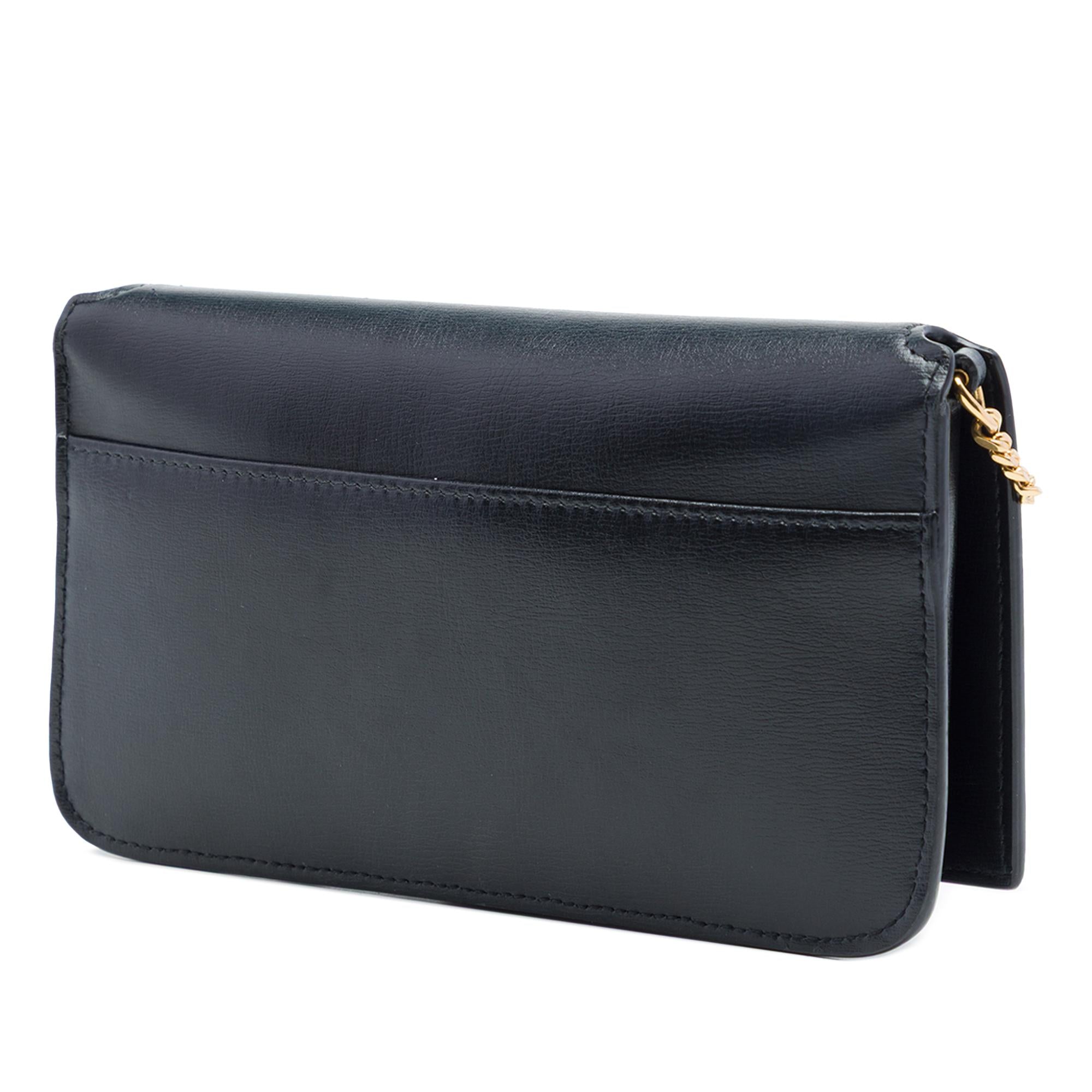 Saint Laurent Smooth Calfskin Monogram Cassandre Phone Holder