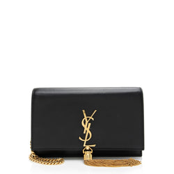 Kate tassel chain wallet in smooth leather shop
