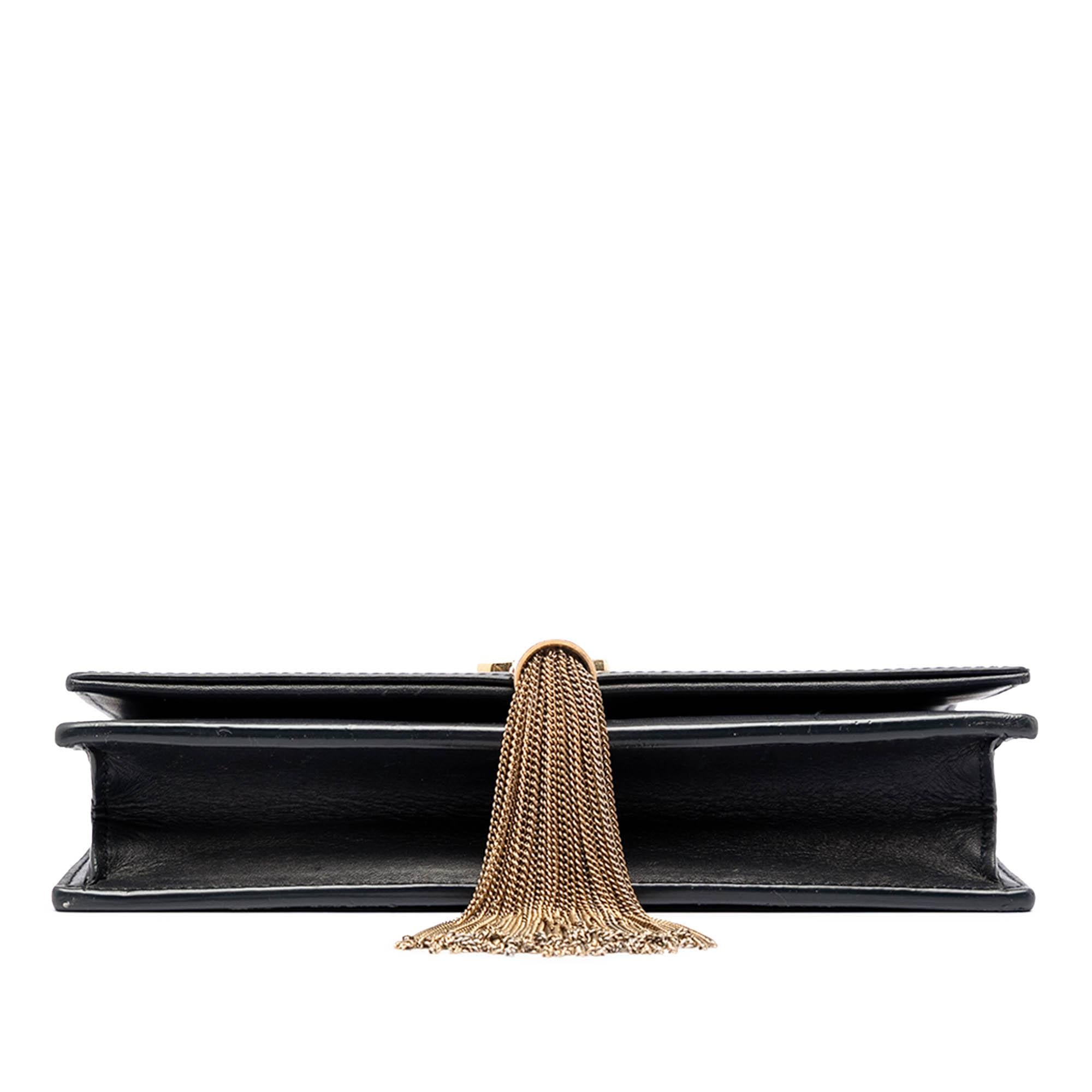 Saint Laurent Smooth Calfskin Monogram Kate Tassel Chain Wallet